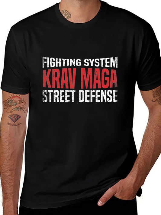 Krav Maga Fighting System Black T-Shirt