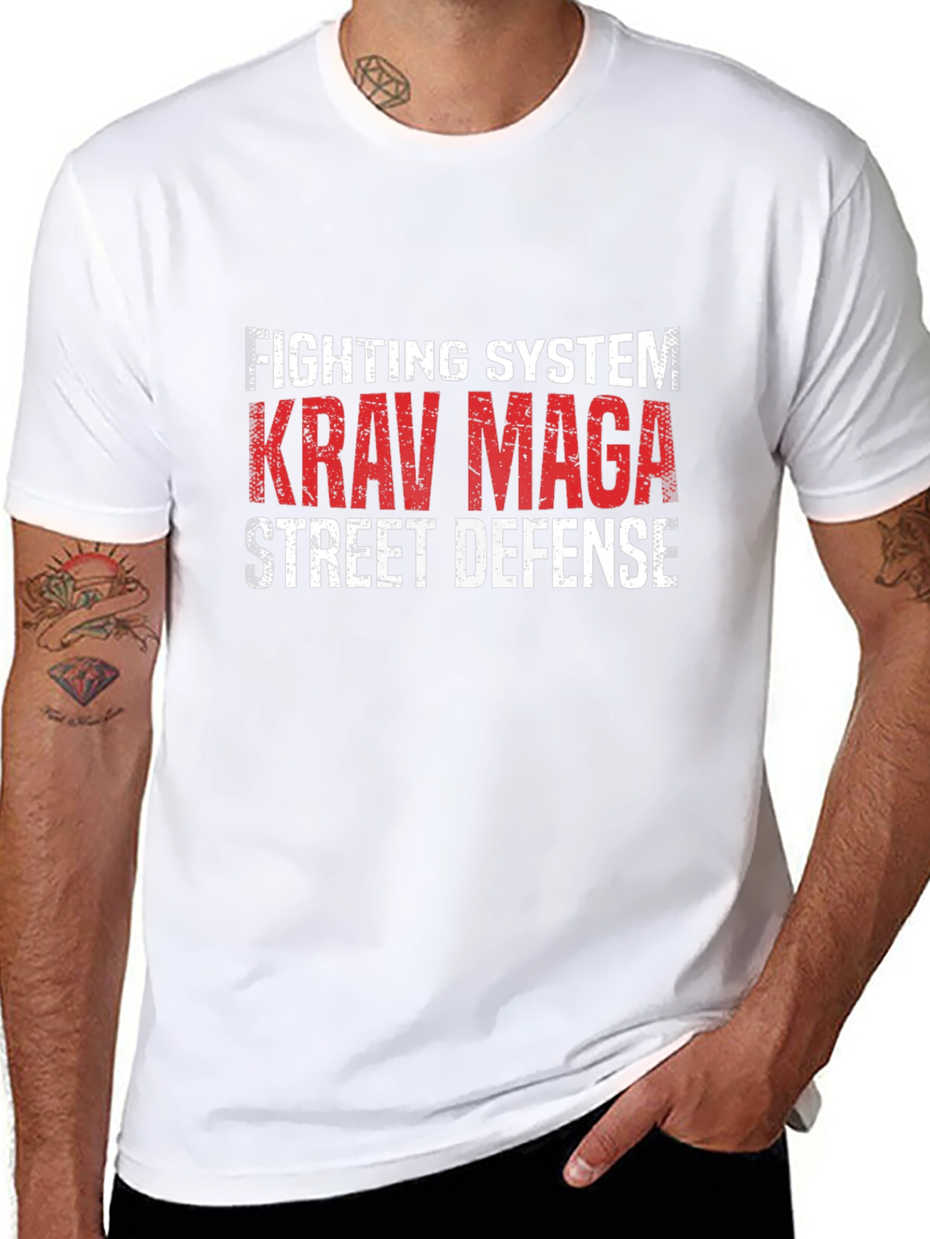 Krav Maga Fighting System Black T-Shirt