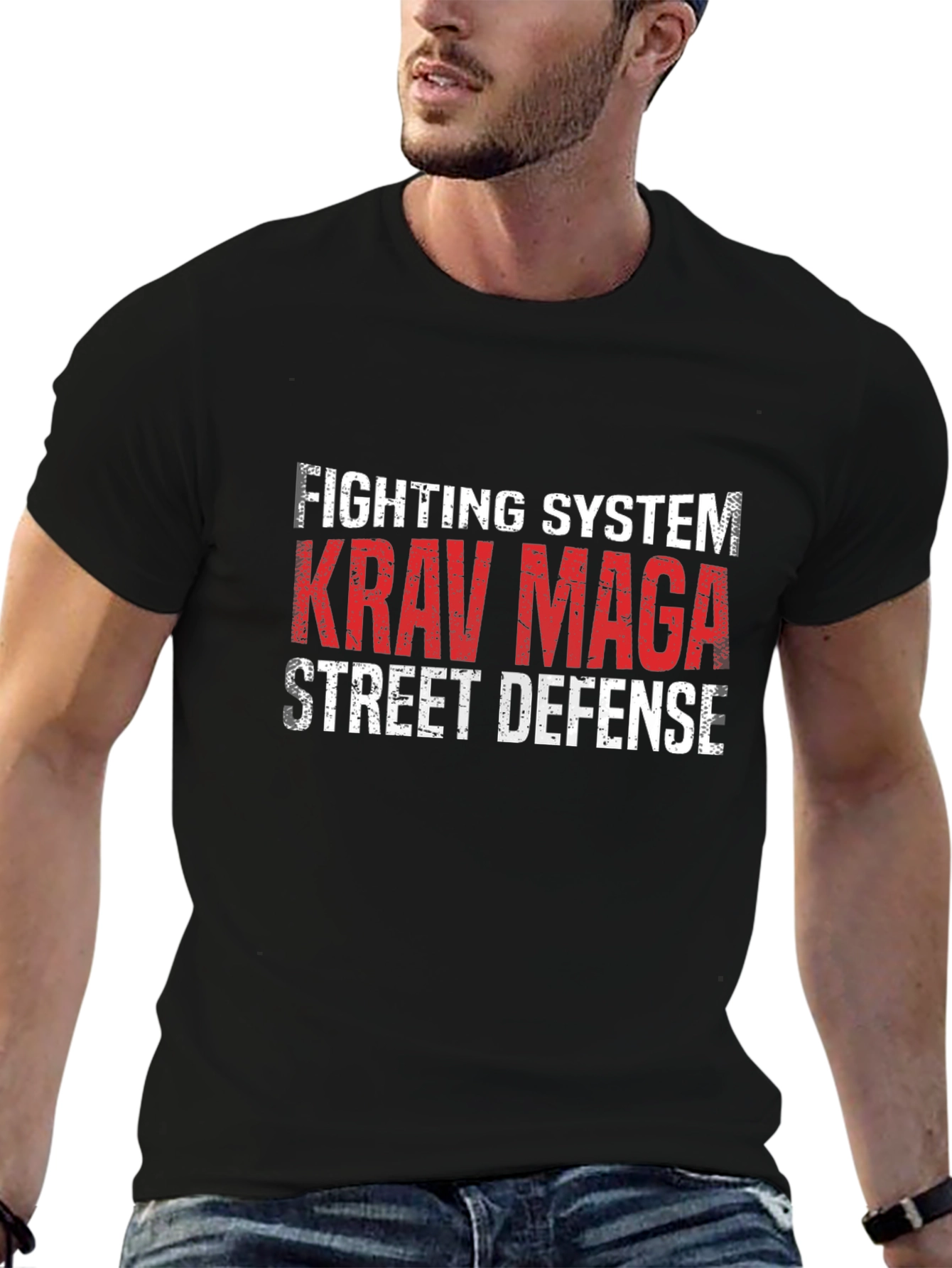Krav Maga Fighting System Black T-Shirt