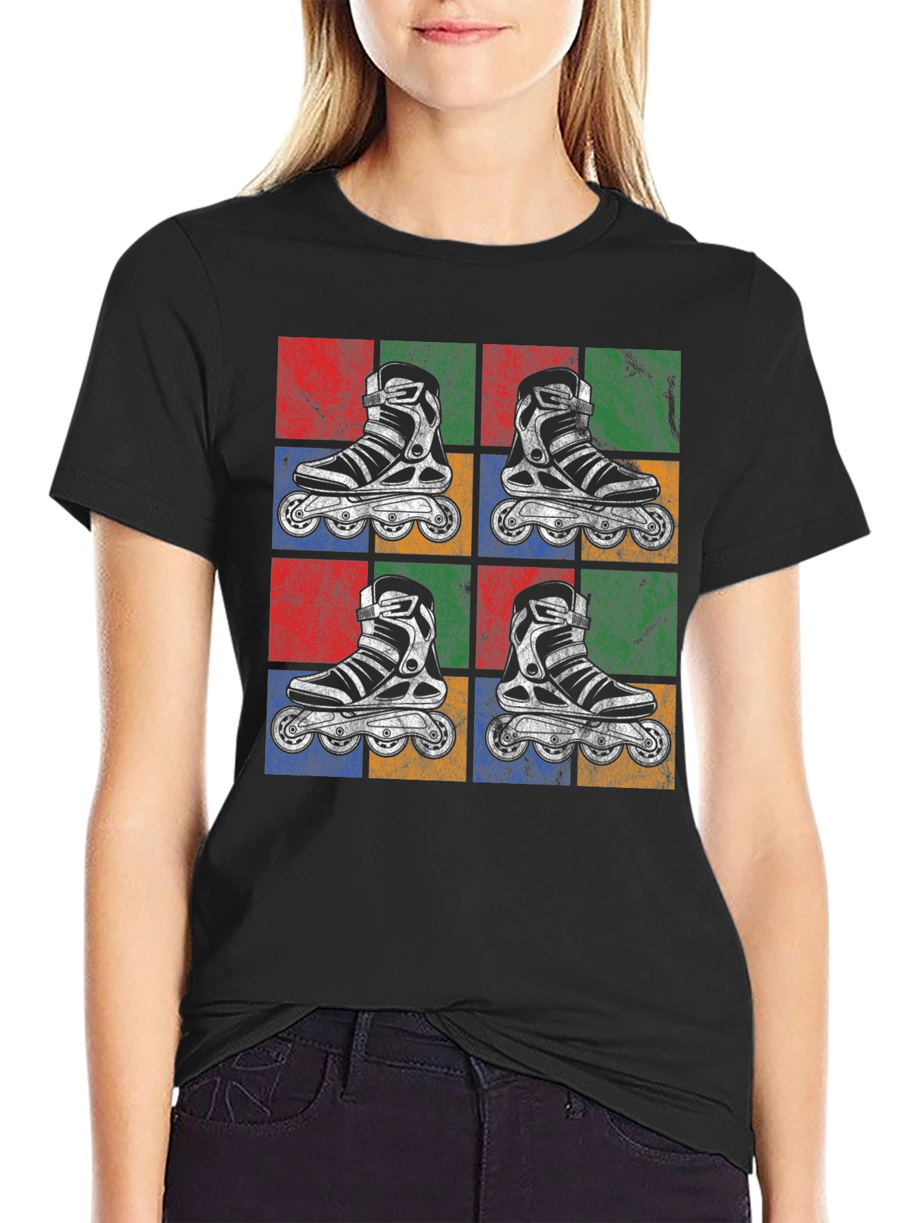 Retro Roller Skate Graphic T-Shirt