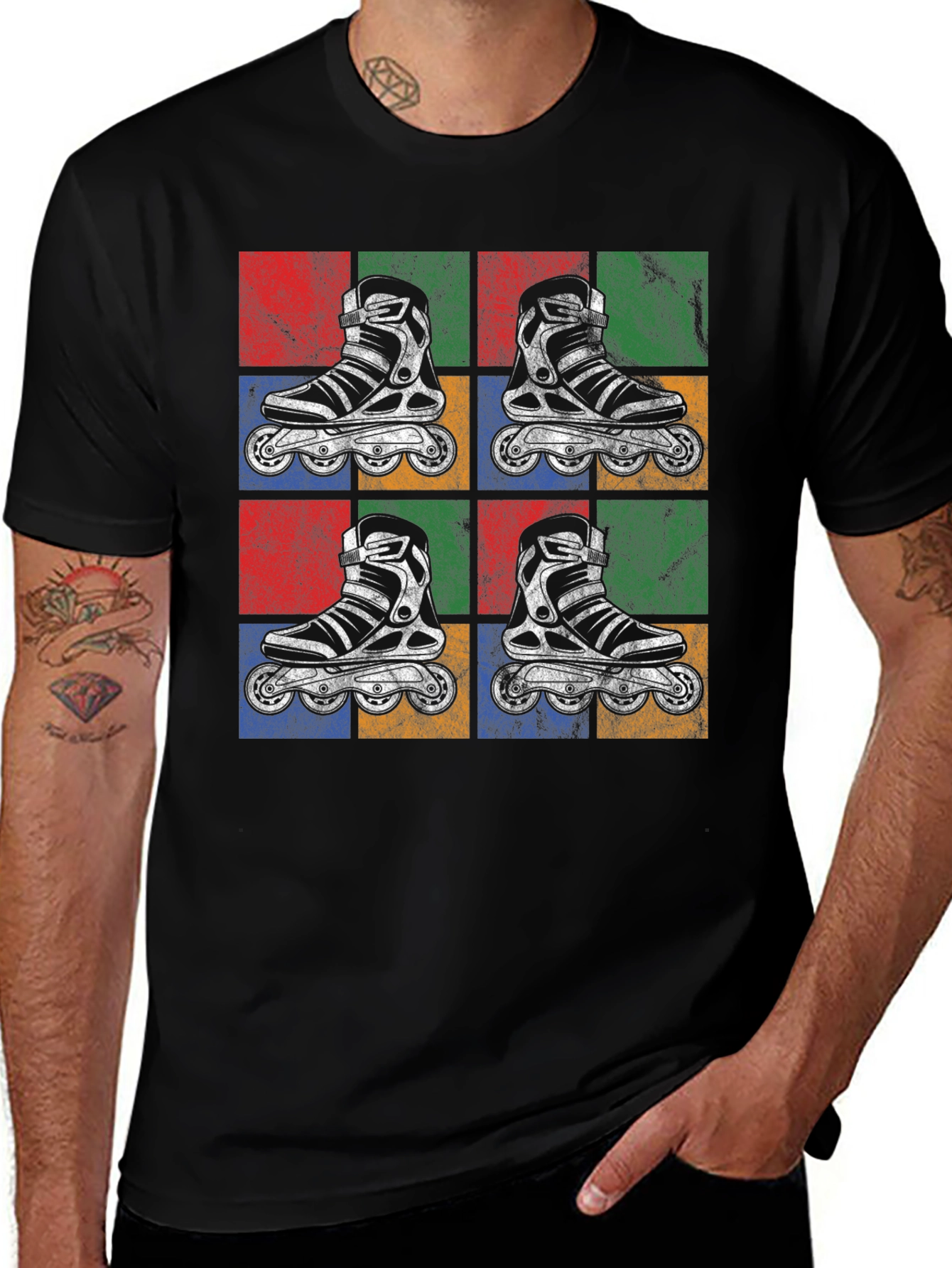 Retro Roller Skate Graphic T-Shirt