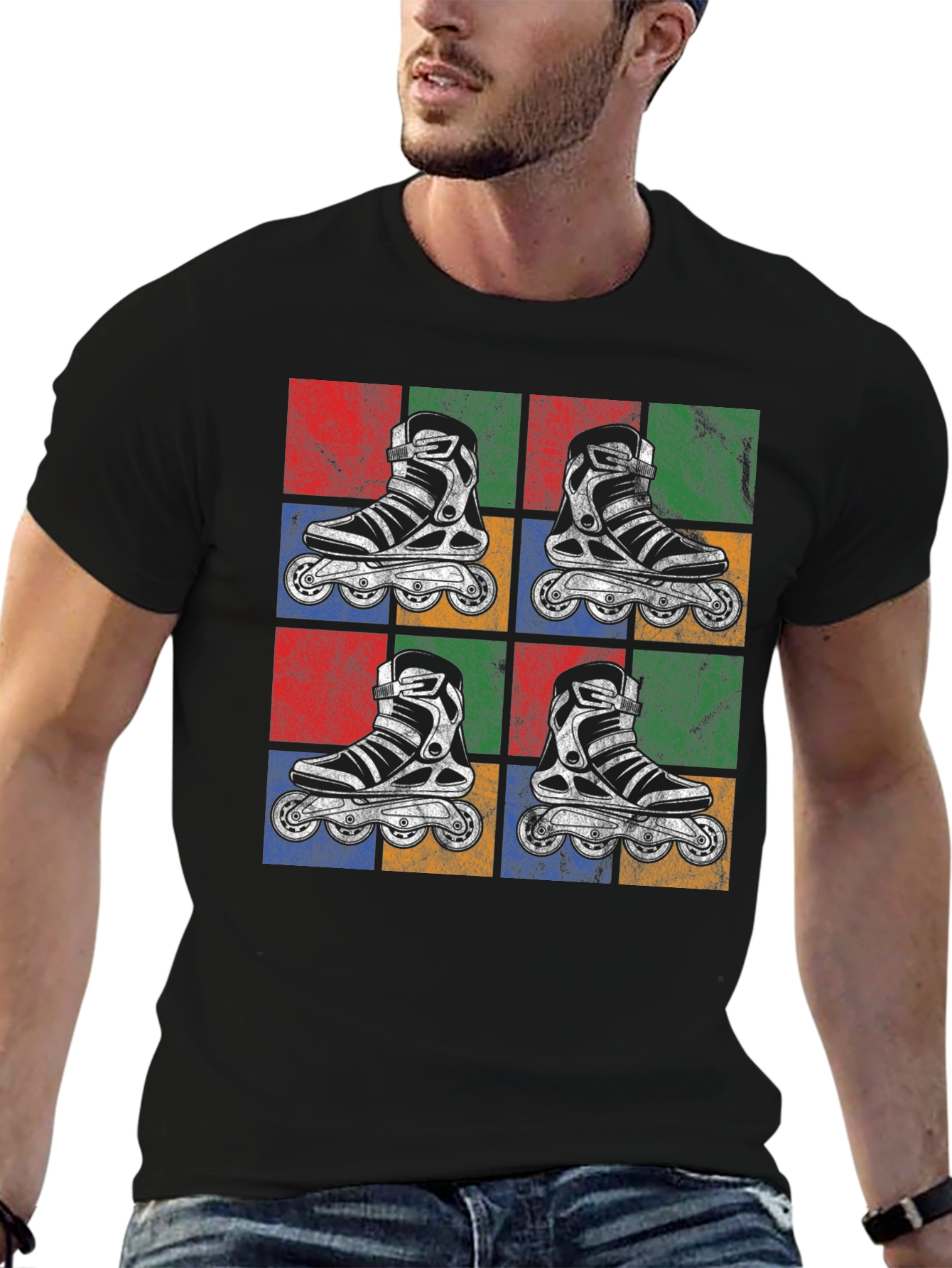Retro Roller Skate Graphic T-Shirt