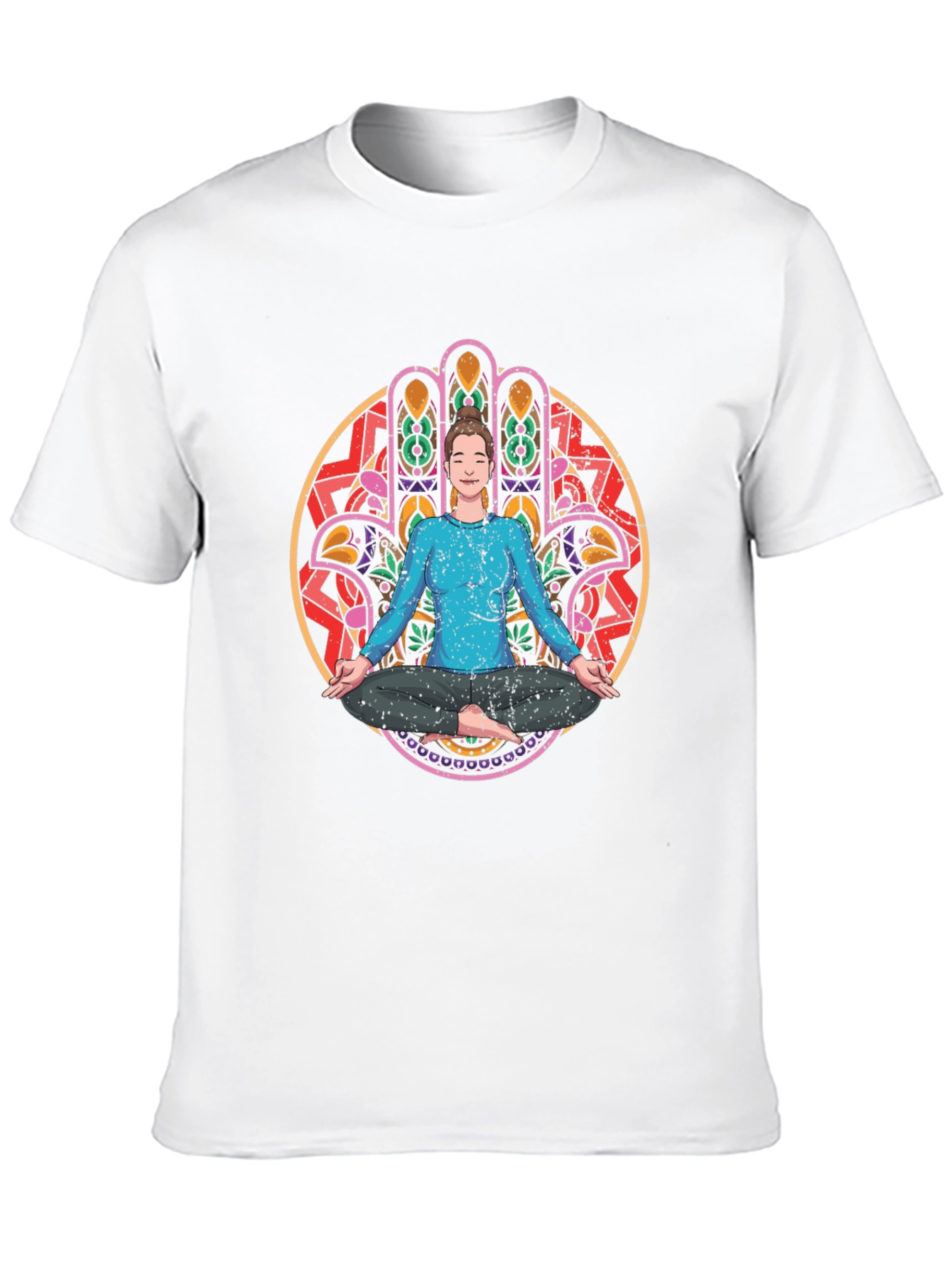 Yoga Meditation Hamsa Hand Graphic Tee