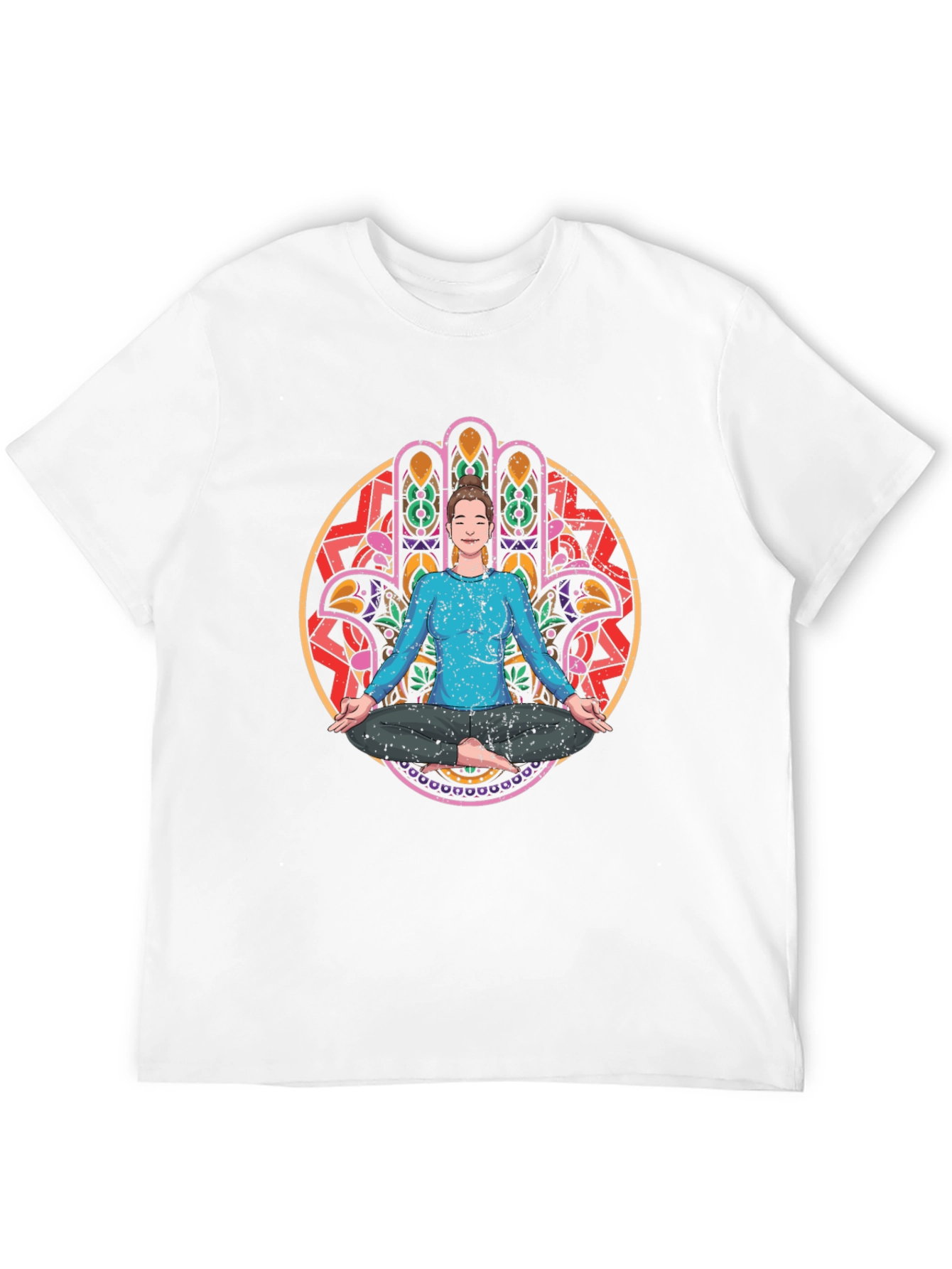 Yoga Meditation Hamsa Hand Graphic Tee