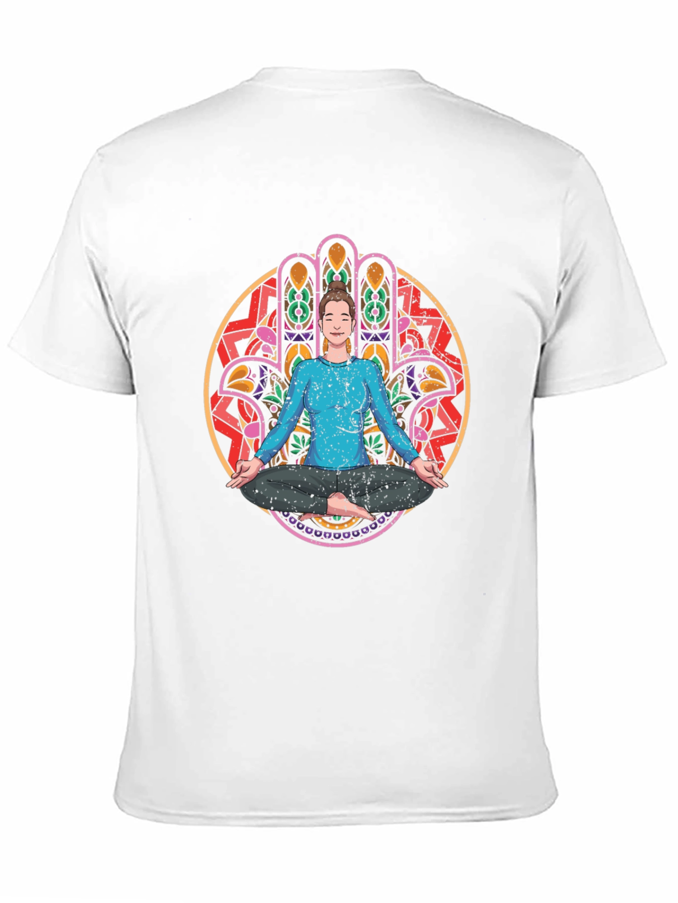 Yoga Meditation Hamsa Hand Graphic Tee