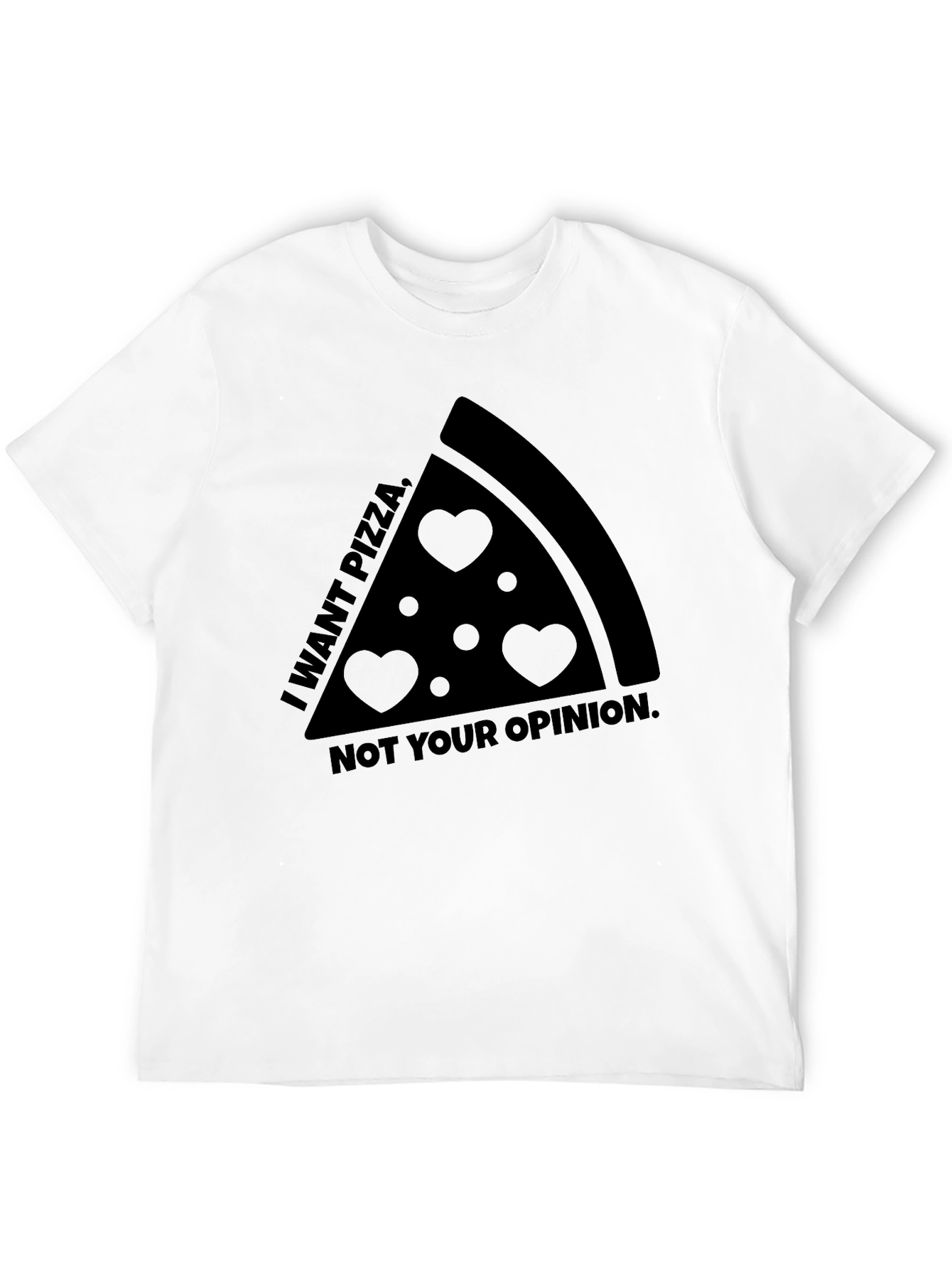 Pizza Lover Graphic Tee - I Want Pizza T-Shirt