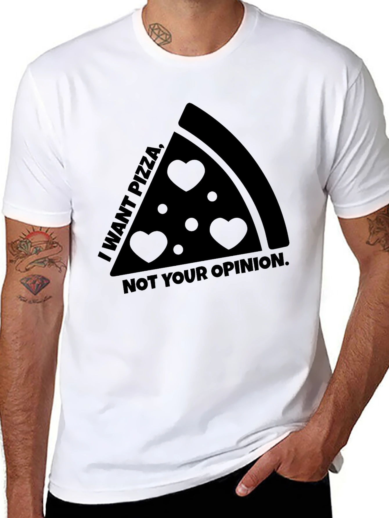Pizza Lover Graphic Tee - I Want Pizza T-Shirt