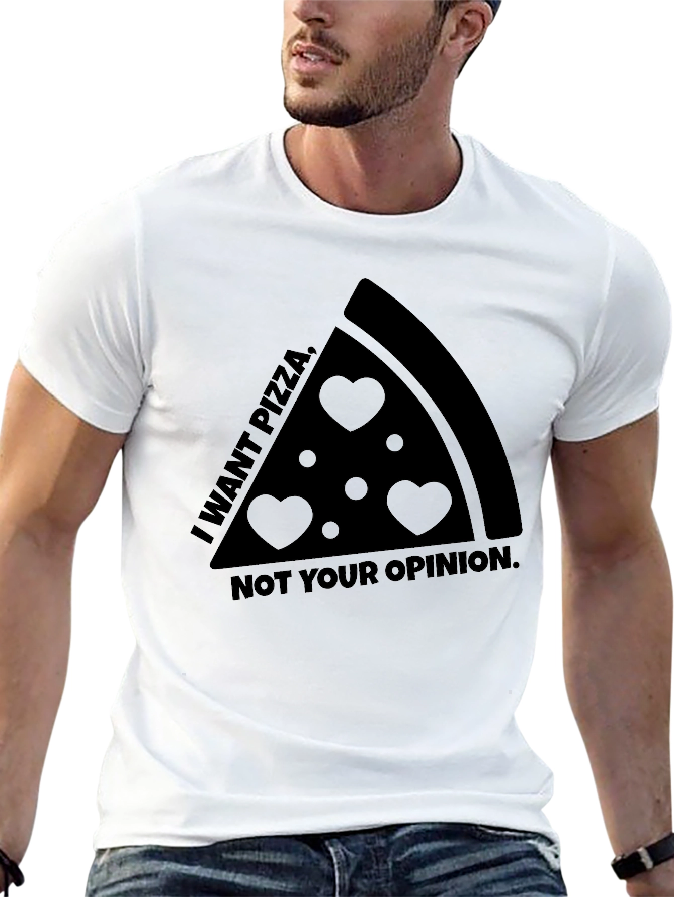 Pizza Lover Graphic Tee - I Want Pizza T-Shirt
