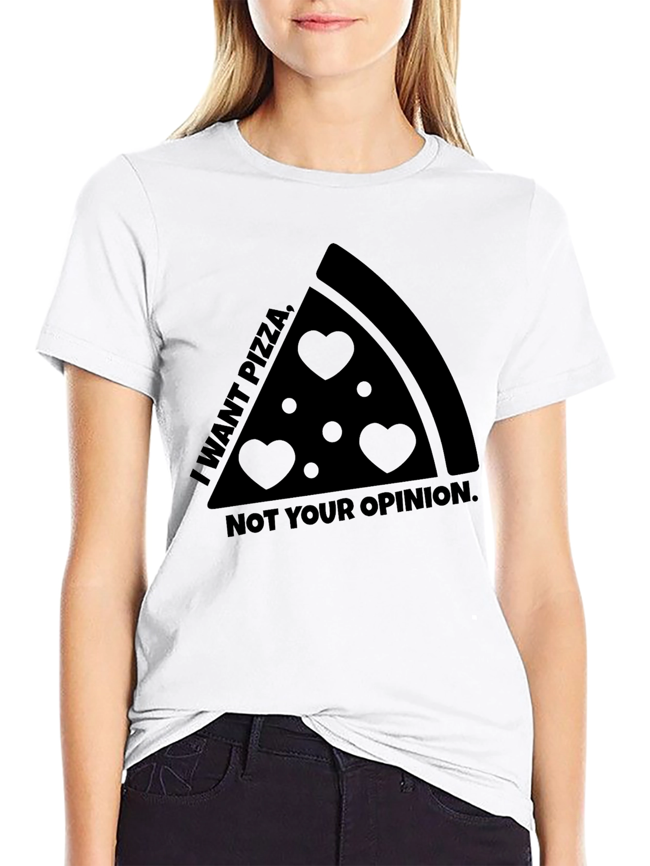 Pizza Lover Graphic Tee - I Want Pizza T-Shirt