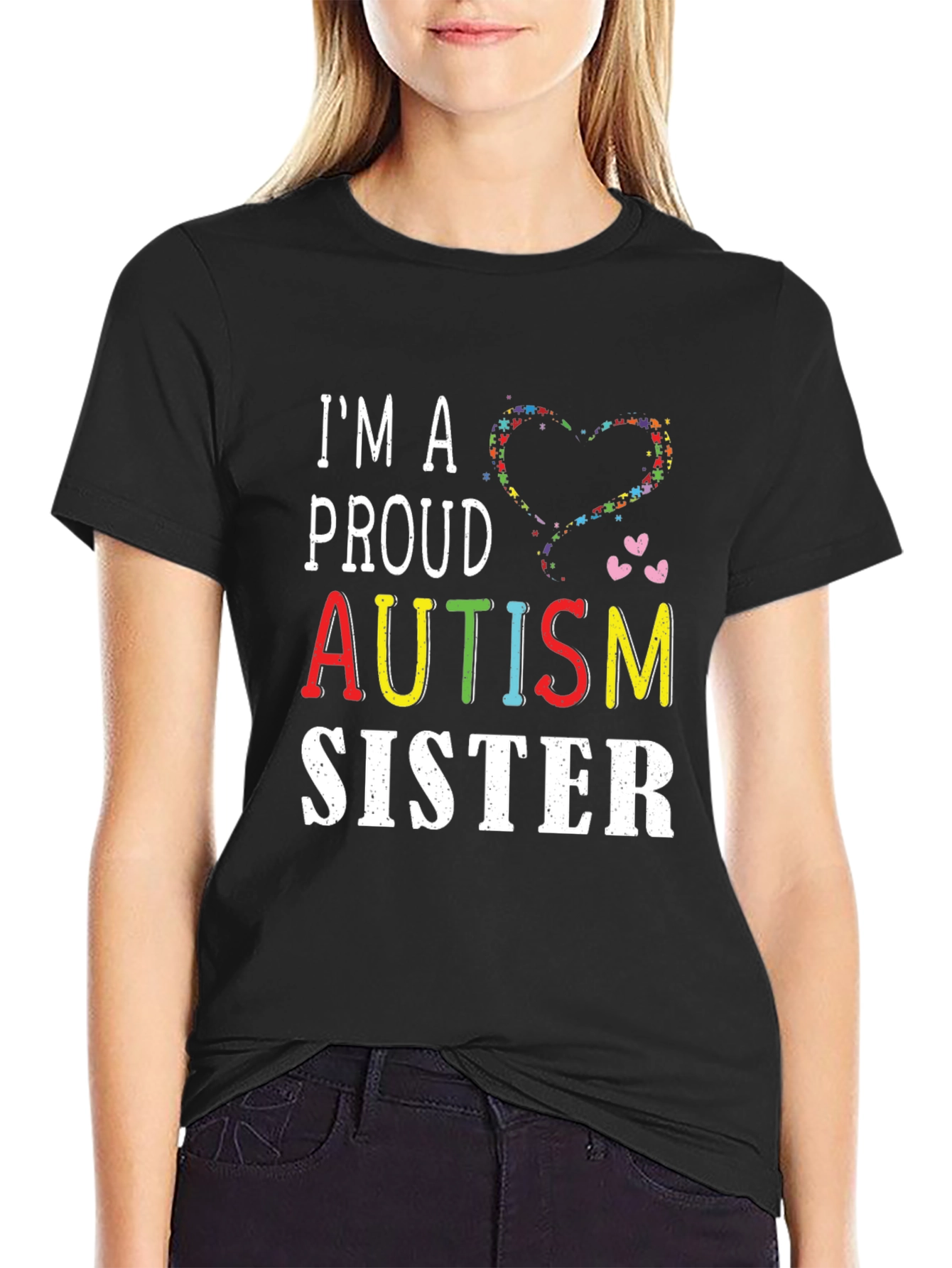 Proud Autism Sister T-Shirt - Support Awareness