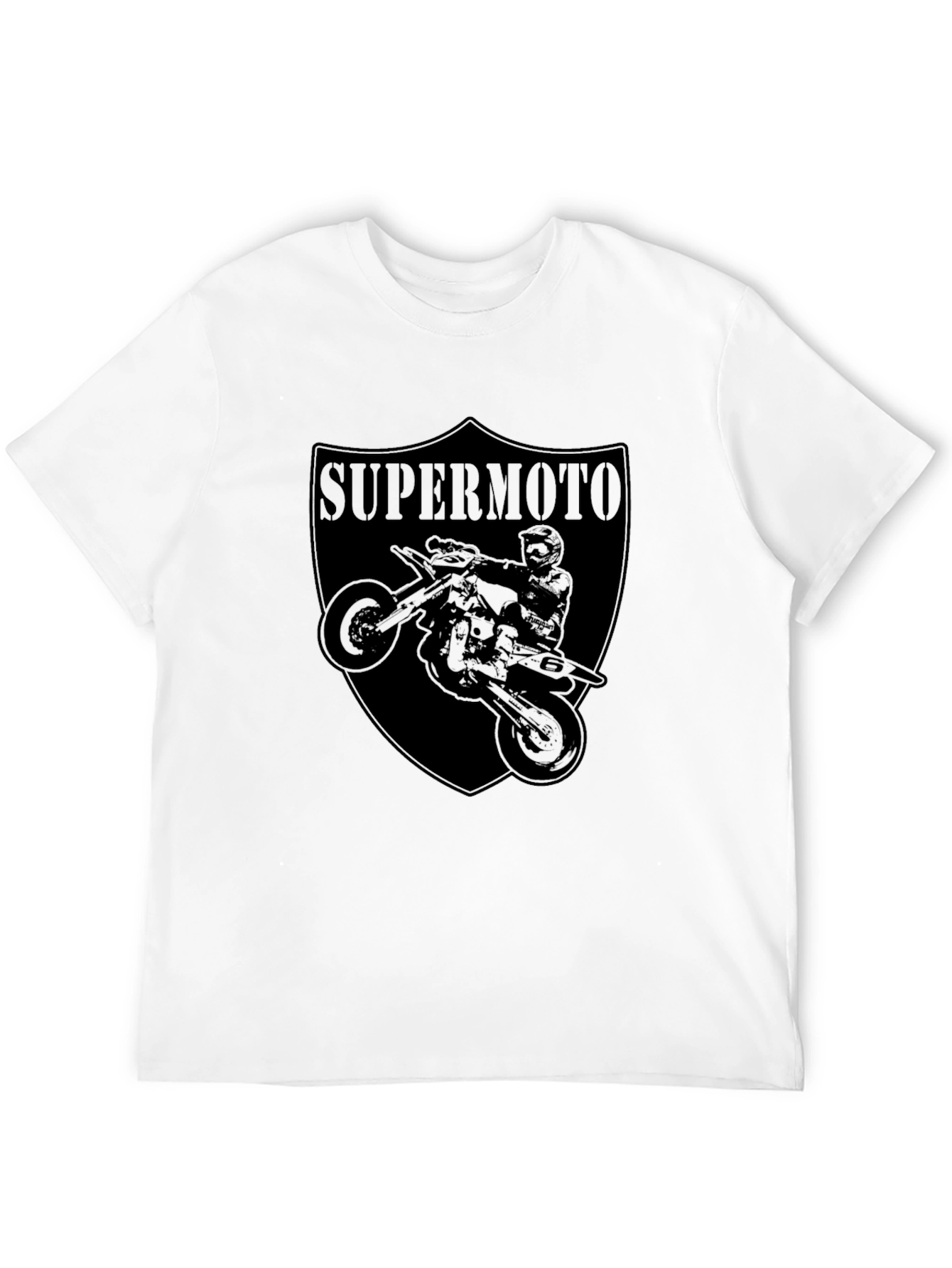 Supermoto Motorcycle Graphic Tee - Black