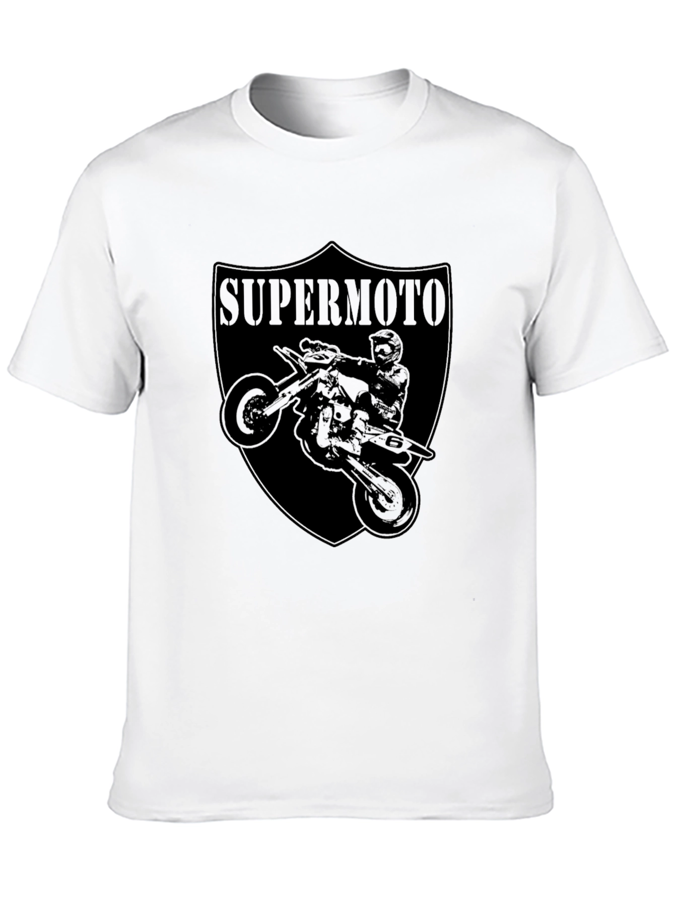 Supermoto Motorcycle Graphic Tee - Black