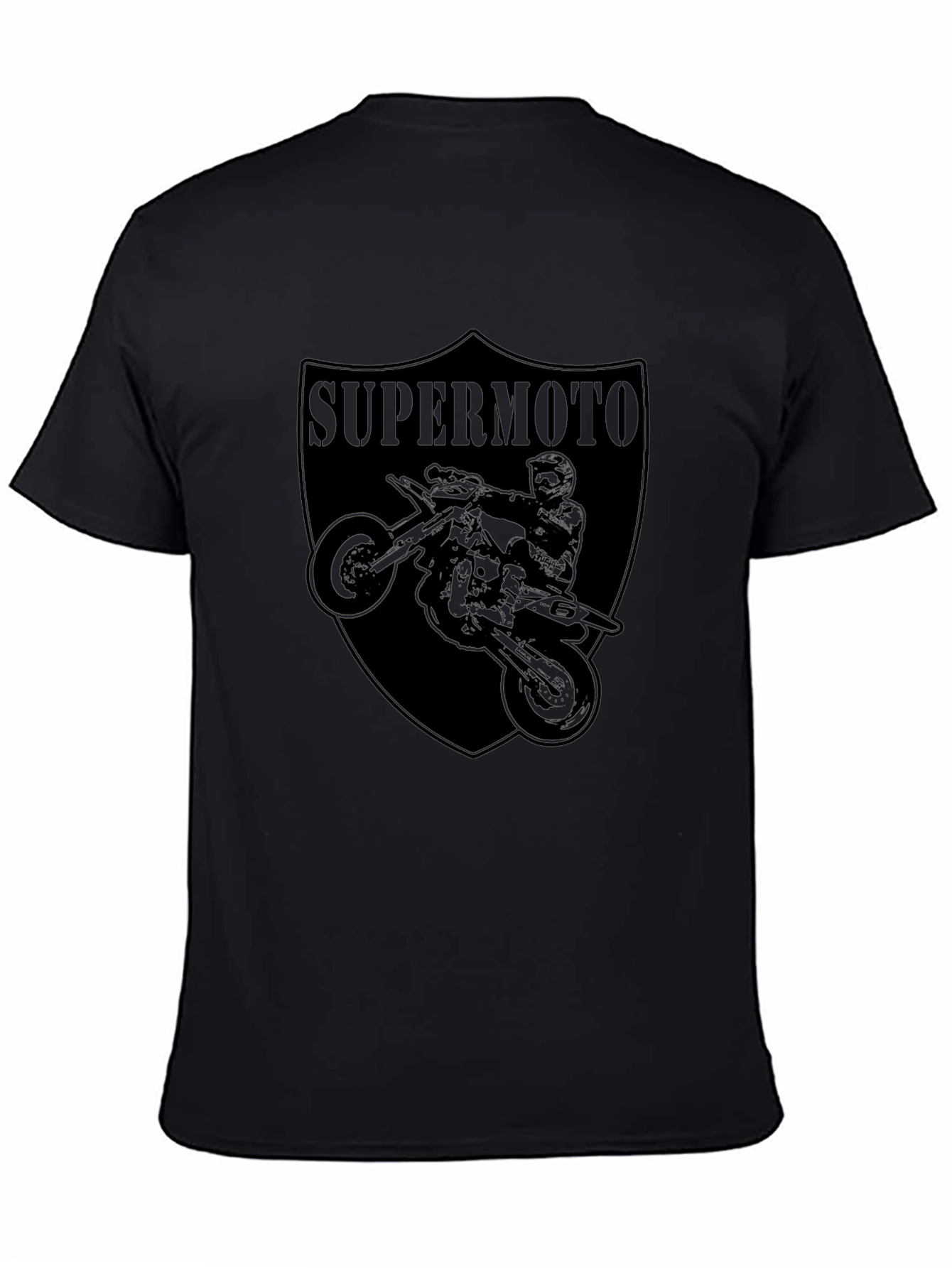 Supermoto Motorcycle Graphic Tee - Black