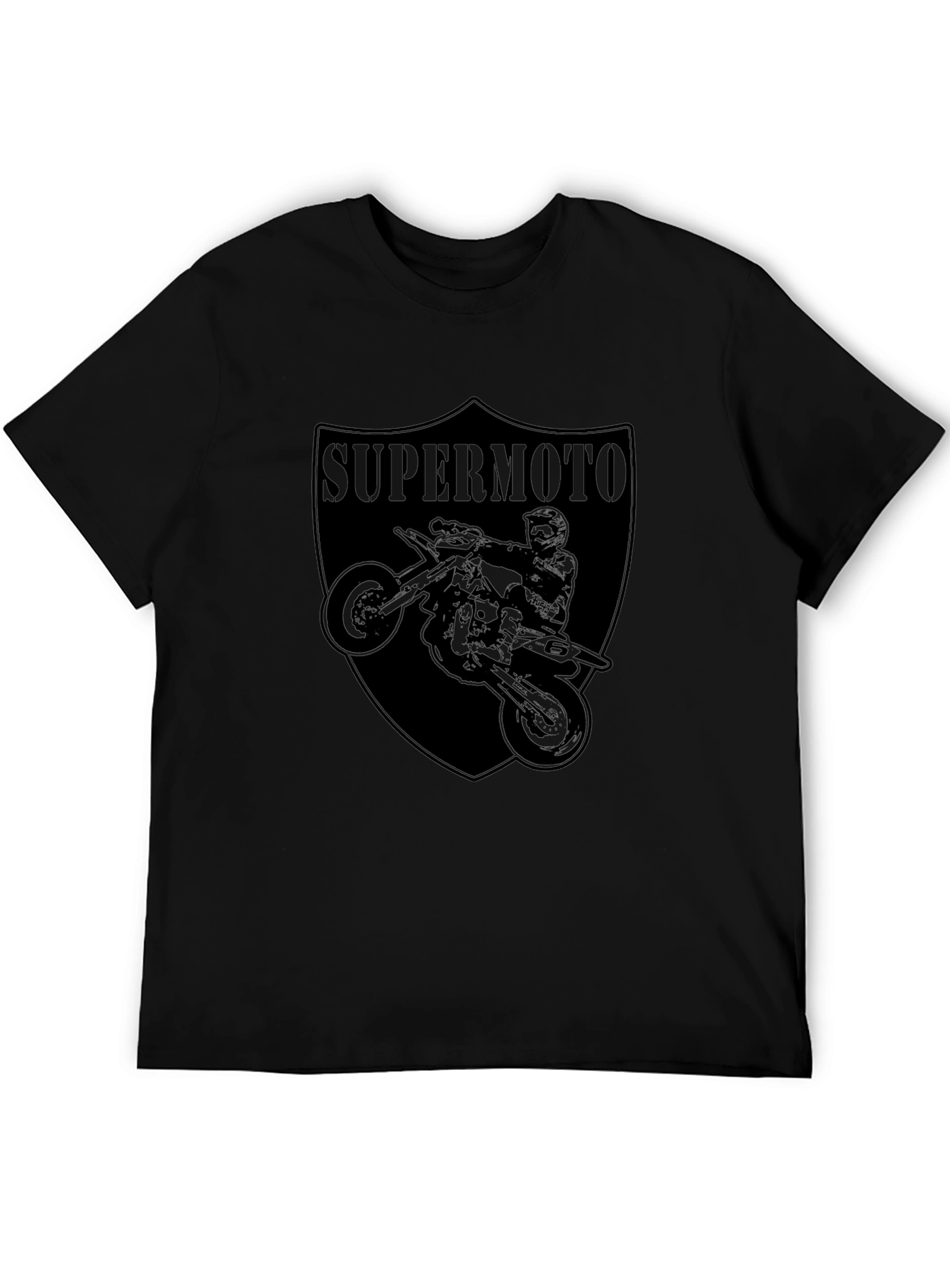 Supermoto Motorcycle Graphic Tee - Black
