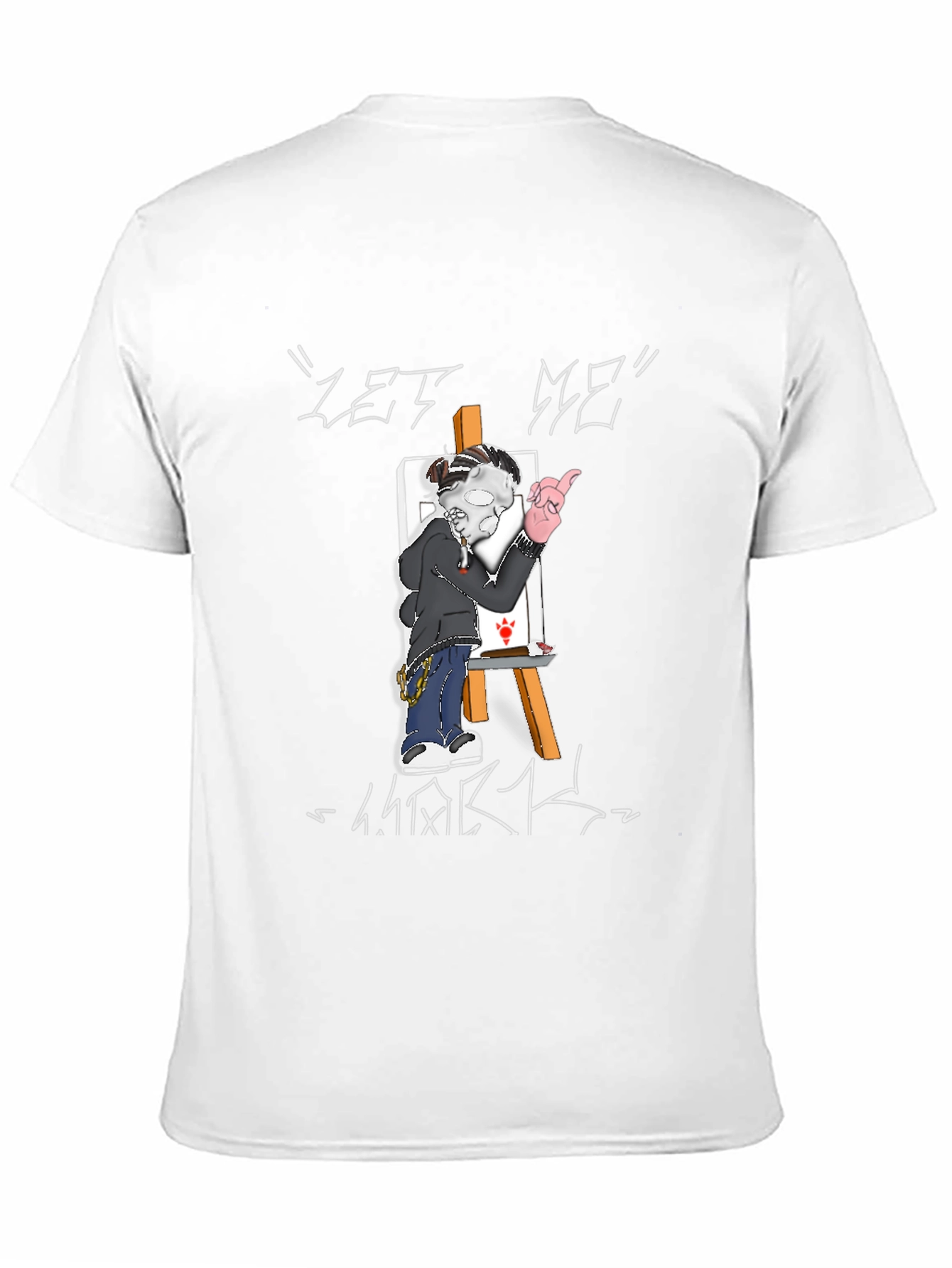 Let Me Work Black Graphic T-Shirt