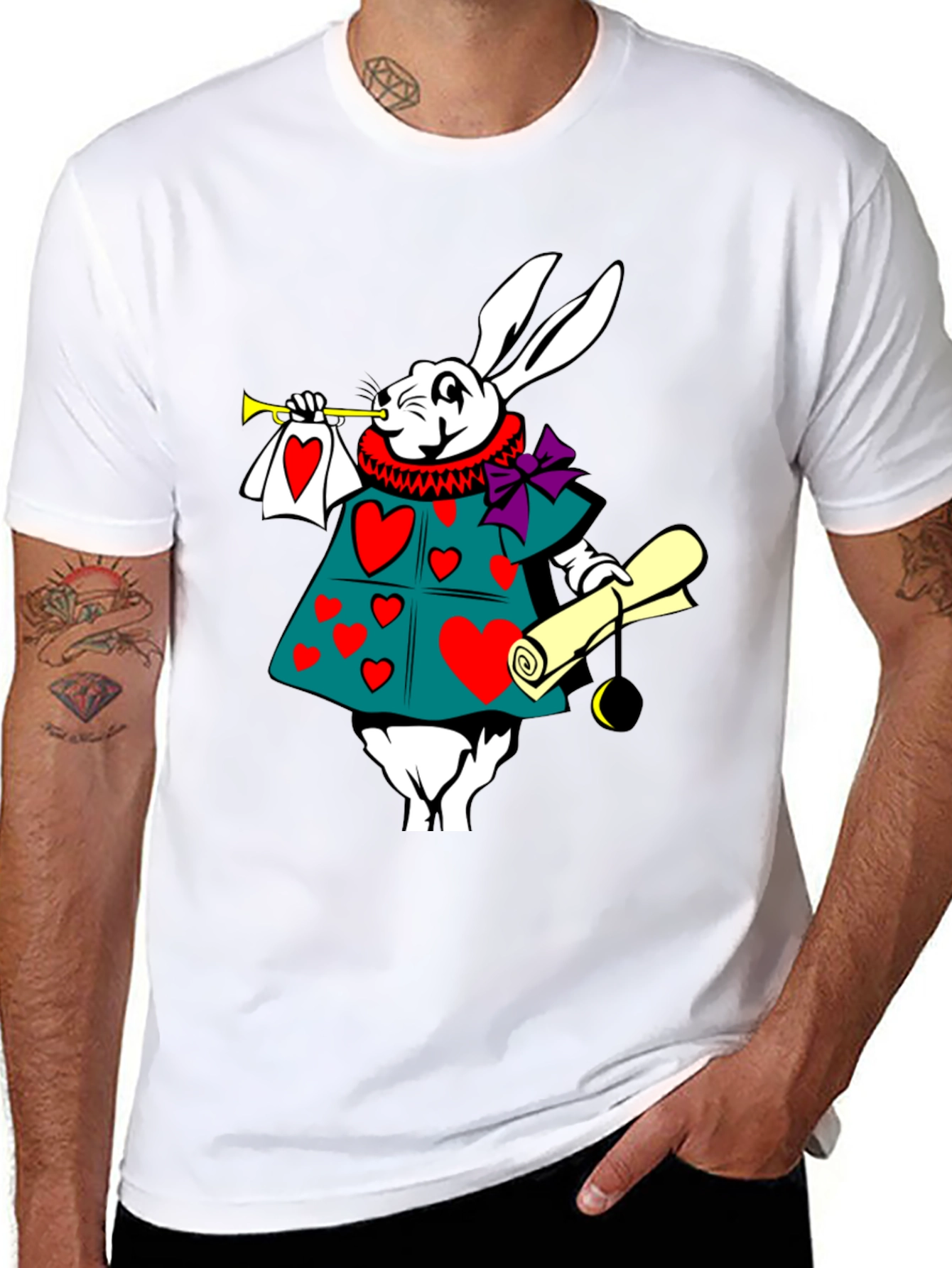 Alice in Wonderland White Rabbit Graphic Tee