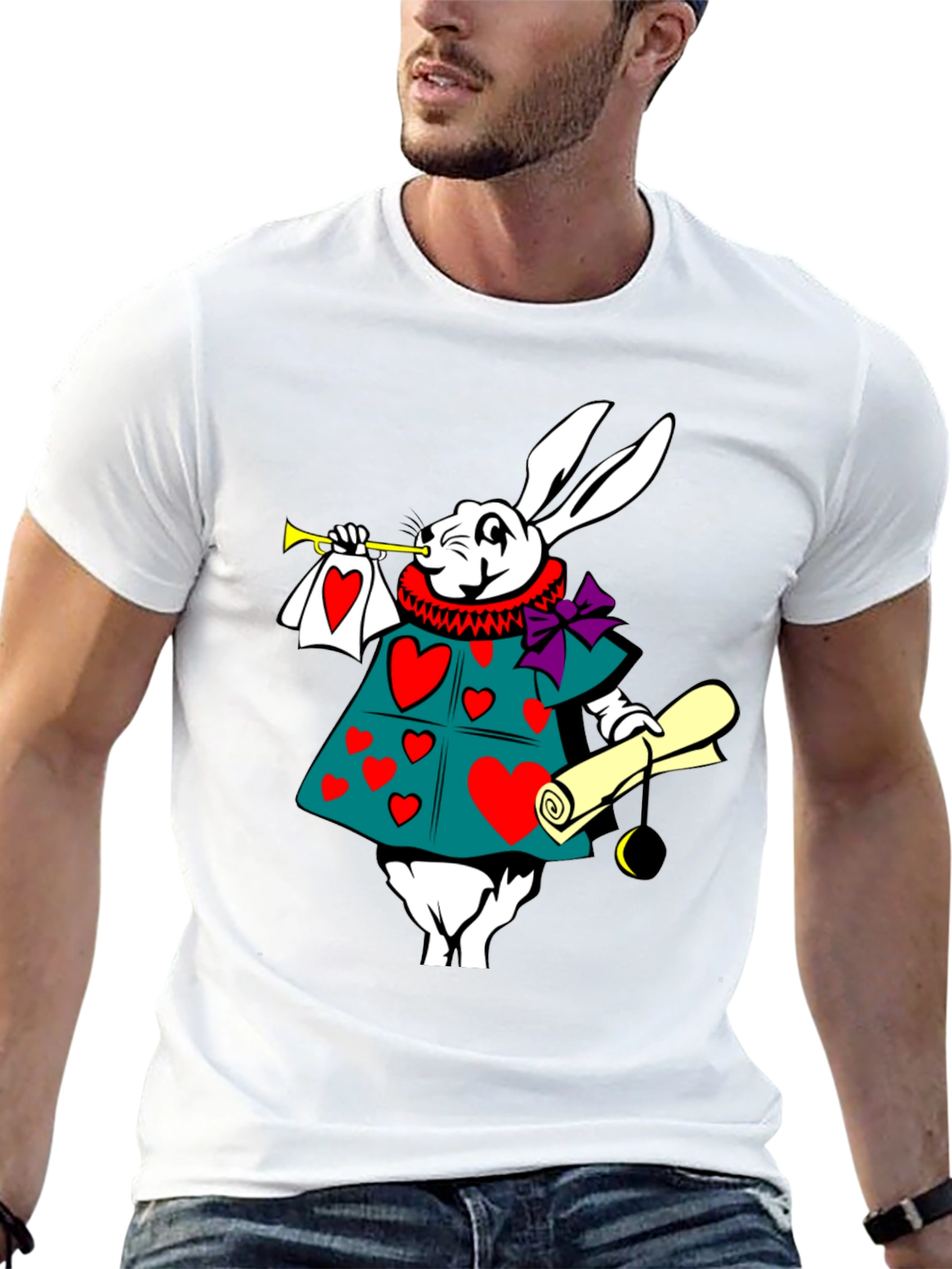 Alice in Wonderland White Rabbit Graphic Tee