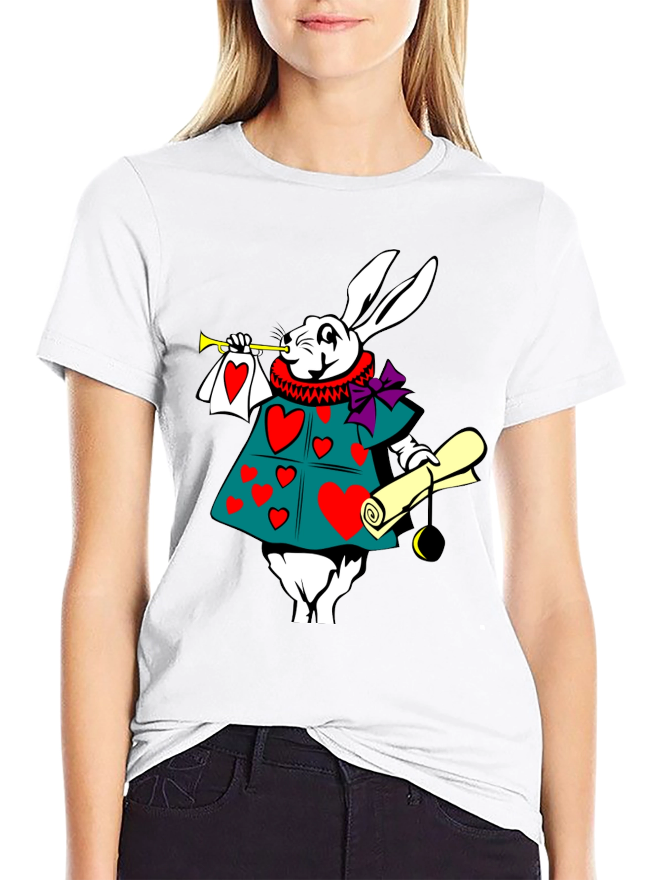 Alice in Wonderland White Rabbit Graphic Tee