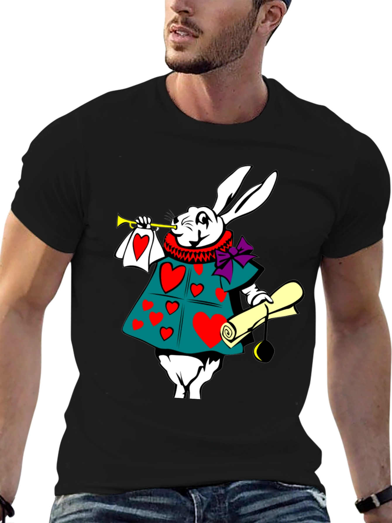 Alice in Wonderland White Rabbit Graphic Tee