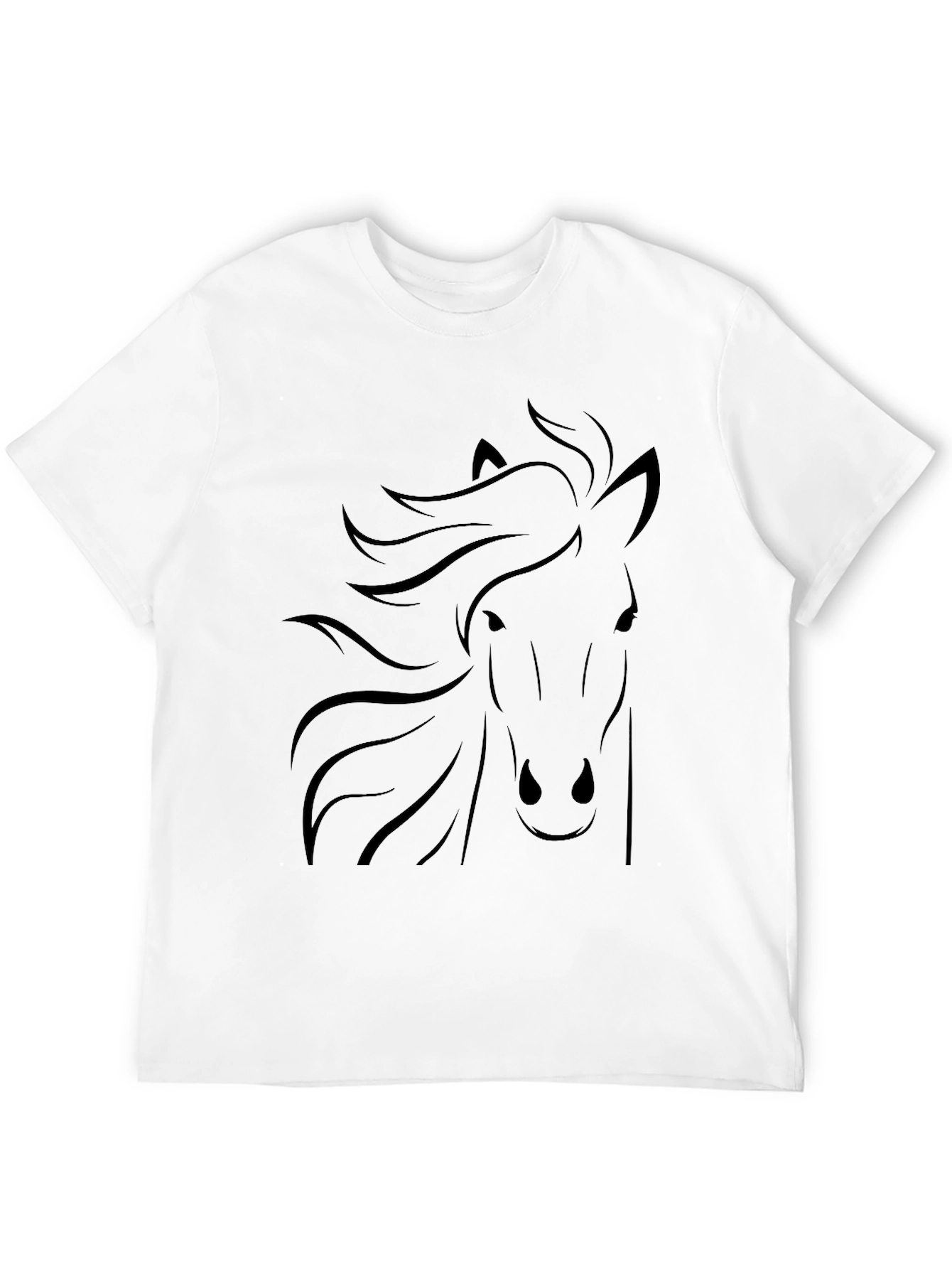 Black Horse Graphic Tee - Stylish Unisex T-Shirt
