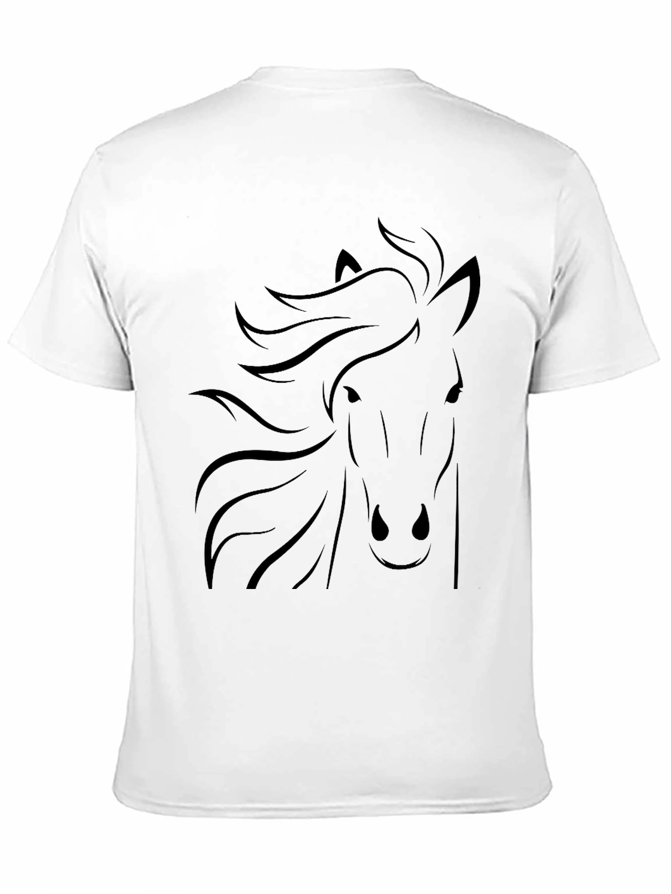 Black Horse Graphic Tee - Stylish Unisex T-Shirt