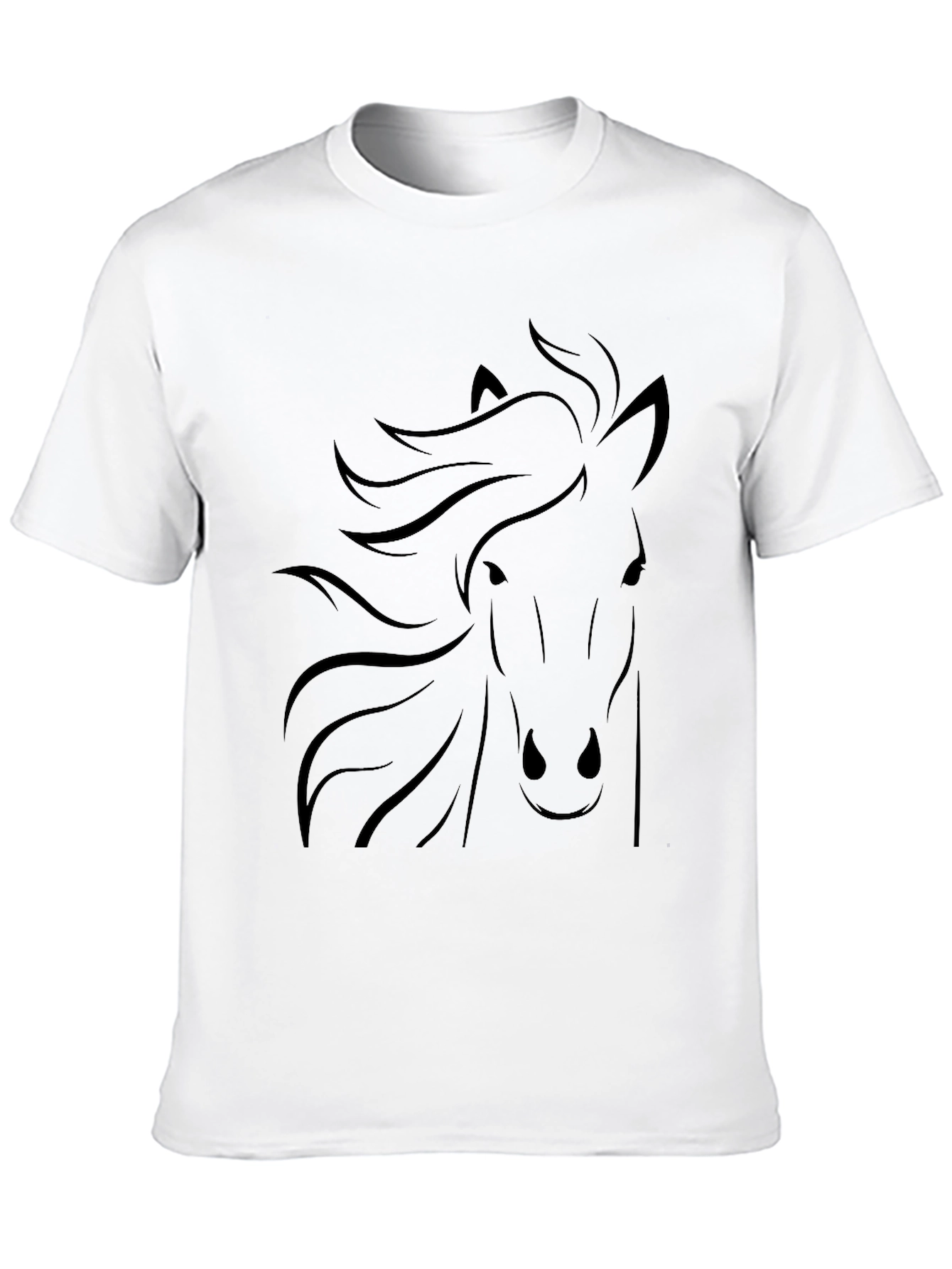Black Horse Graphic Tee - Stylish Unisex T-Shirt