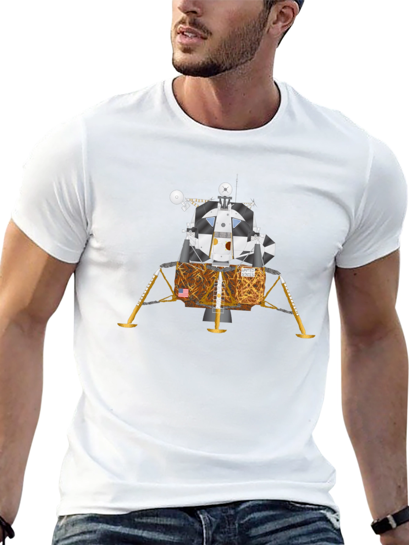 Lunar Lander Graphic Tee - Space Exploration T-Shirt