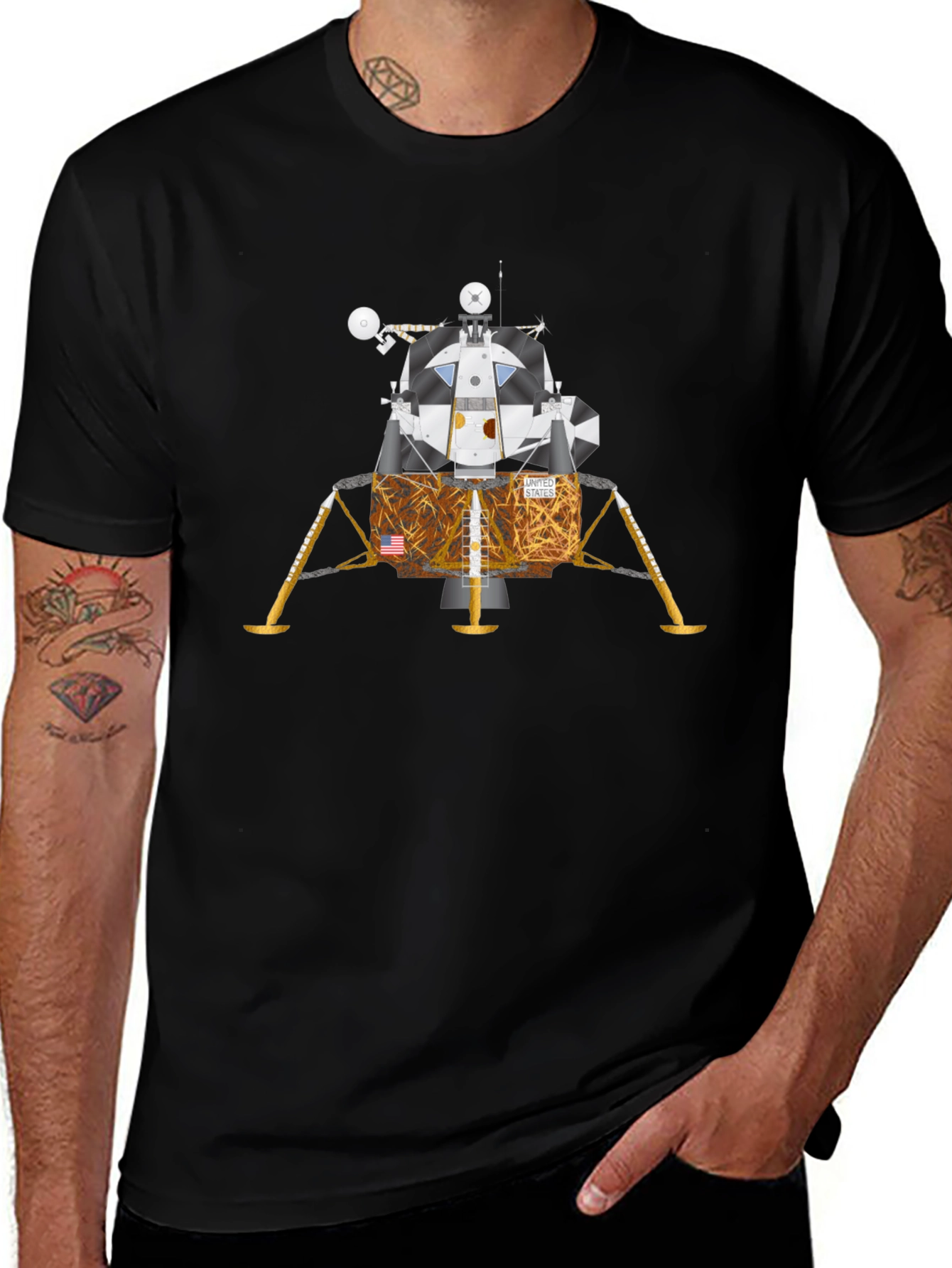 Lunar Lander Graphic Tee - Space Exploration T-Shirt