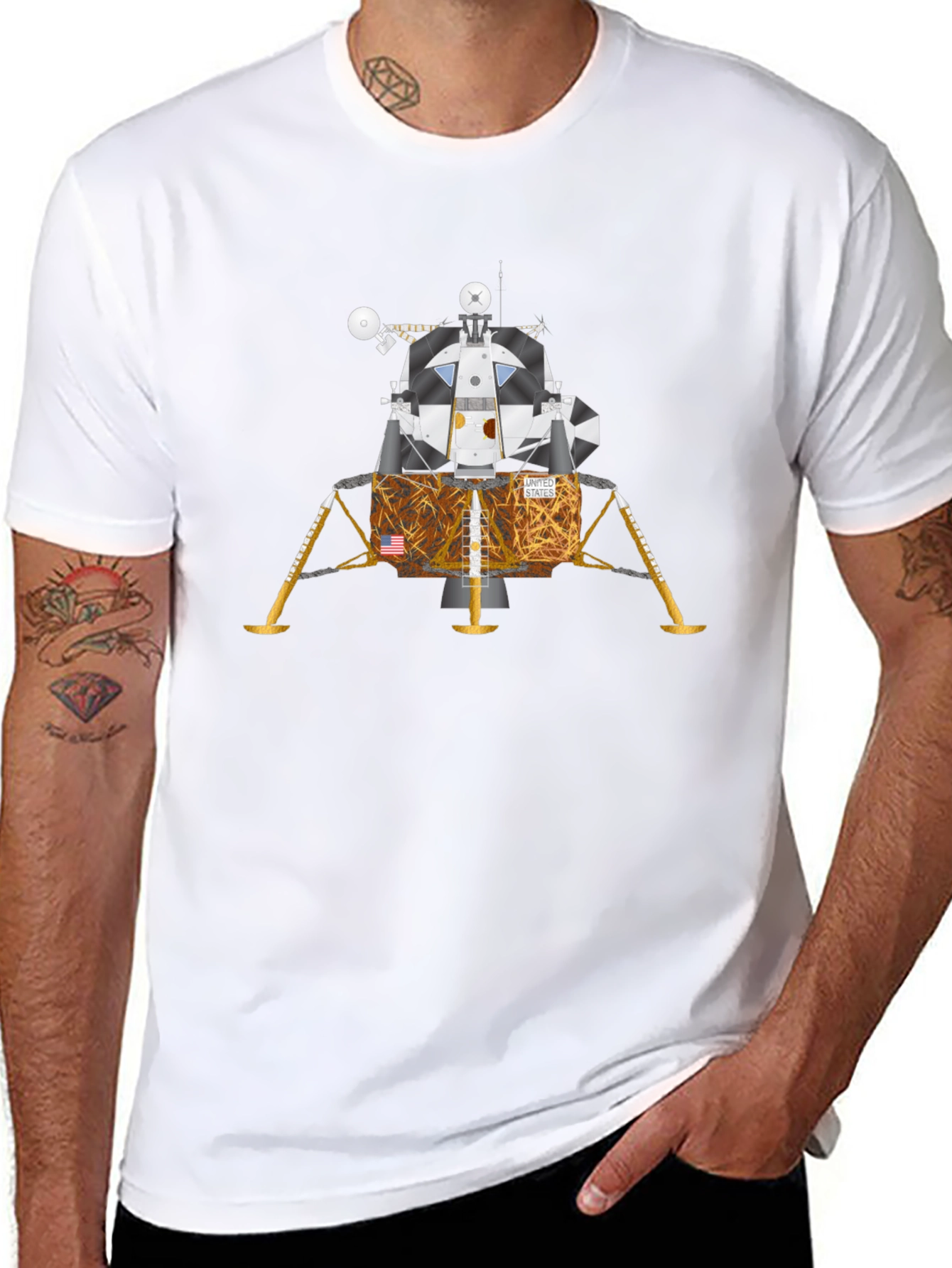 Lunar Lander Graphic Tee - Space Exploration T-Shirt