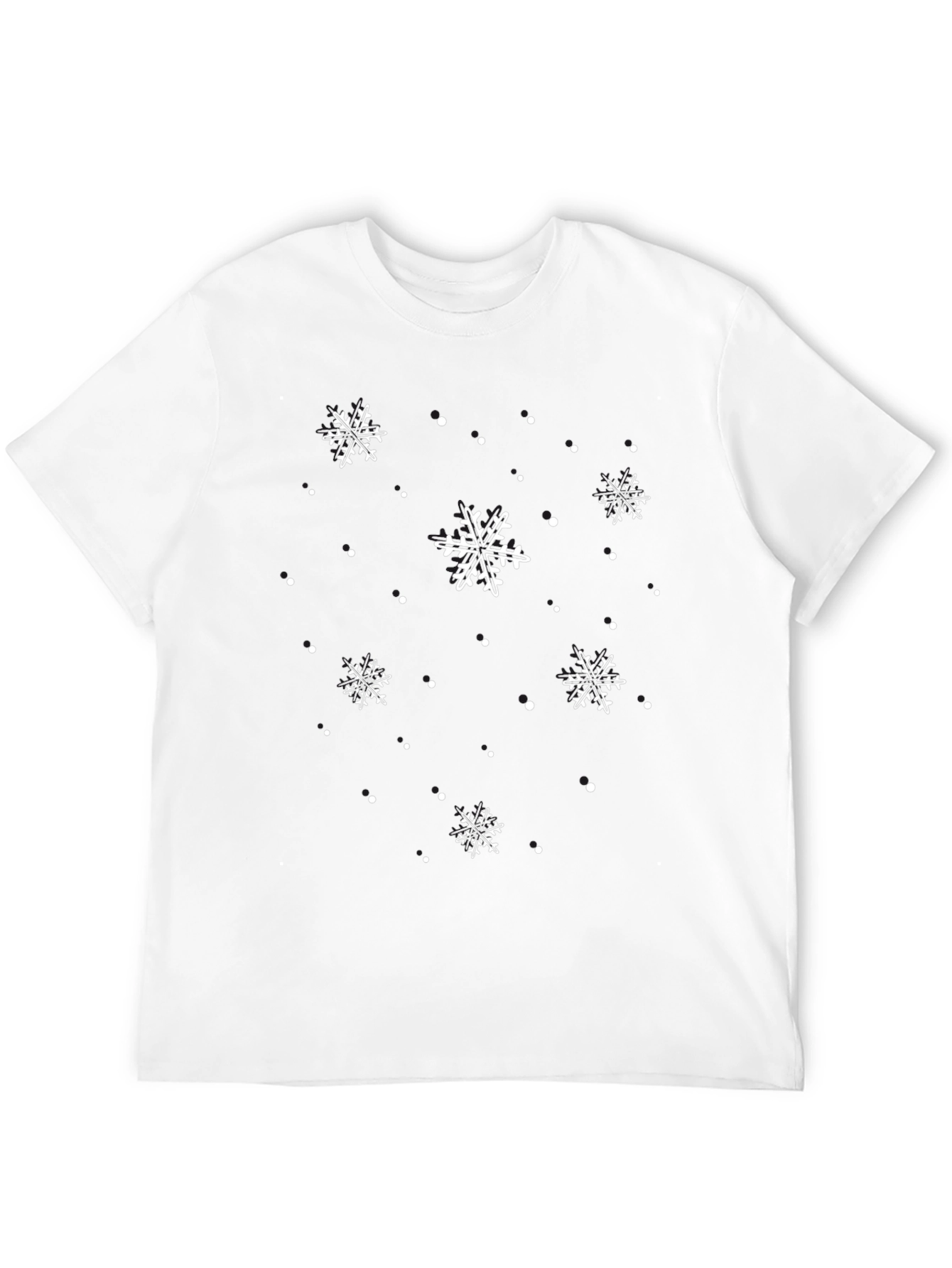 Snowflake Crewneck Tee - Winter Holiday Shirt