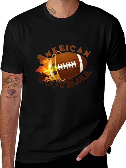 American Football T-Shirt - Flaming Ball Design