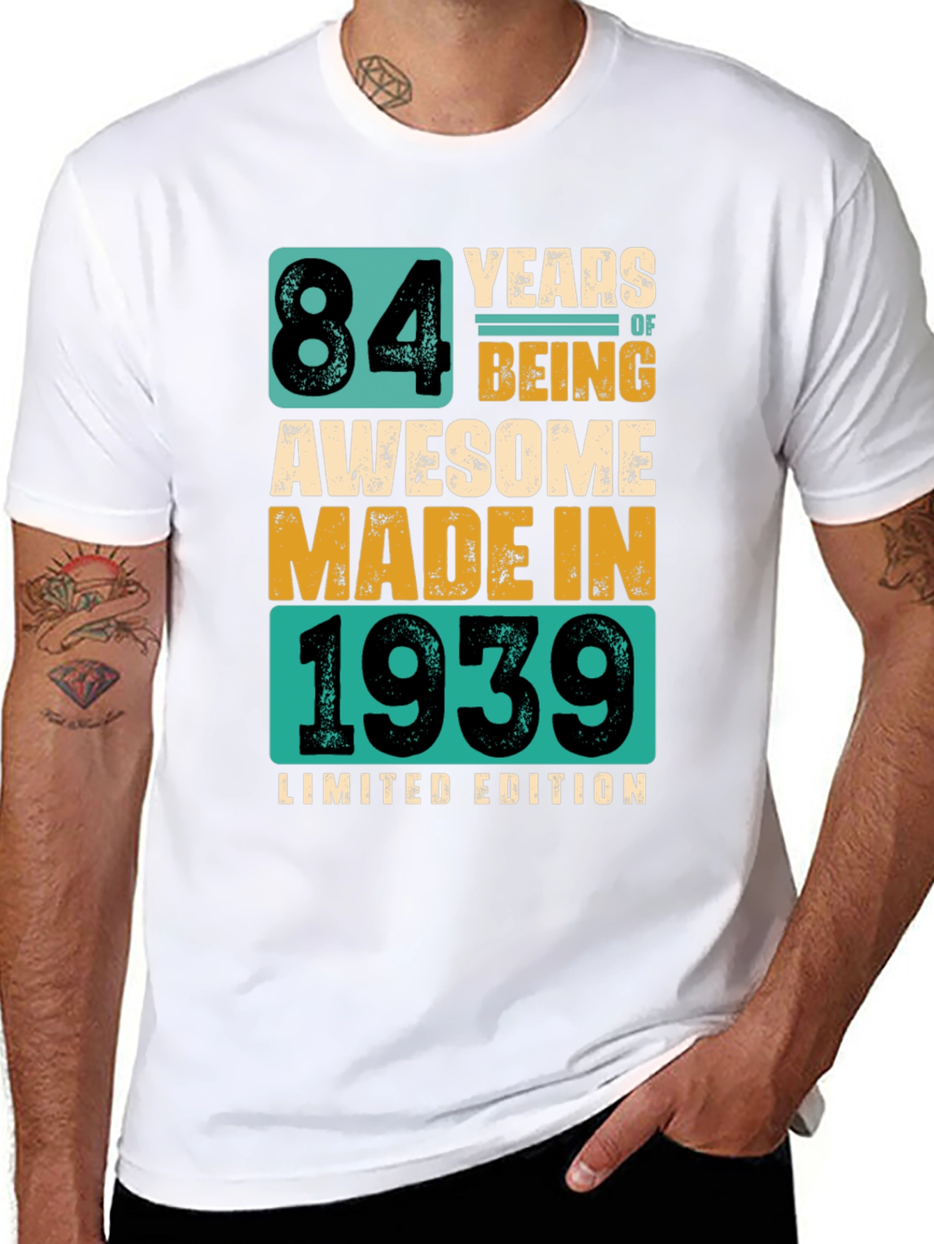 84 Years Awesome T-Shirt - Limited Edition