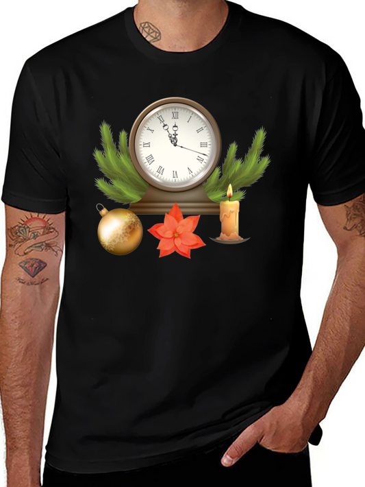 Festive Holiday Clock T-Shirt