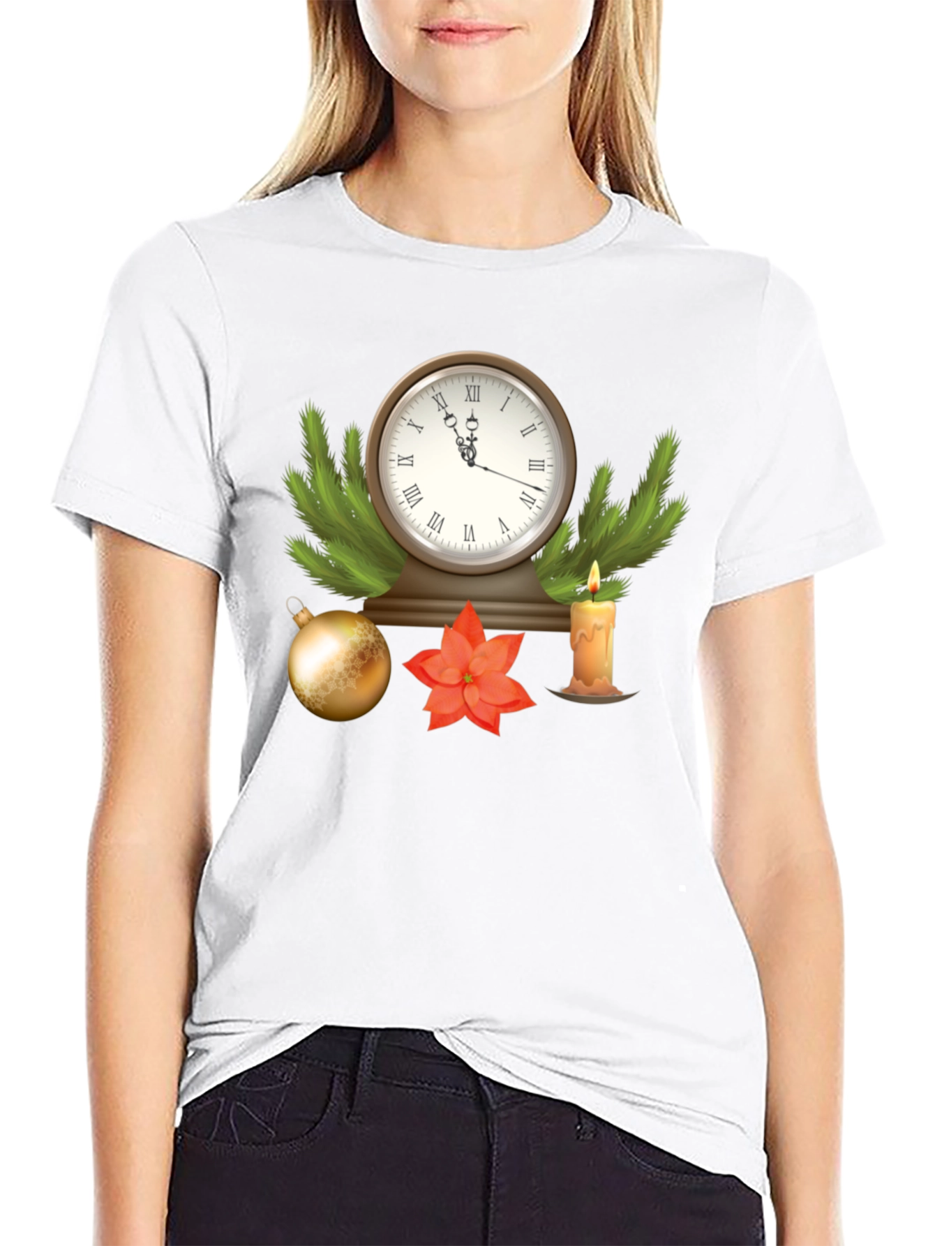 Festive Holiday Clock T-Shirt