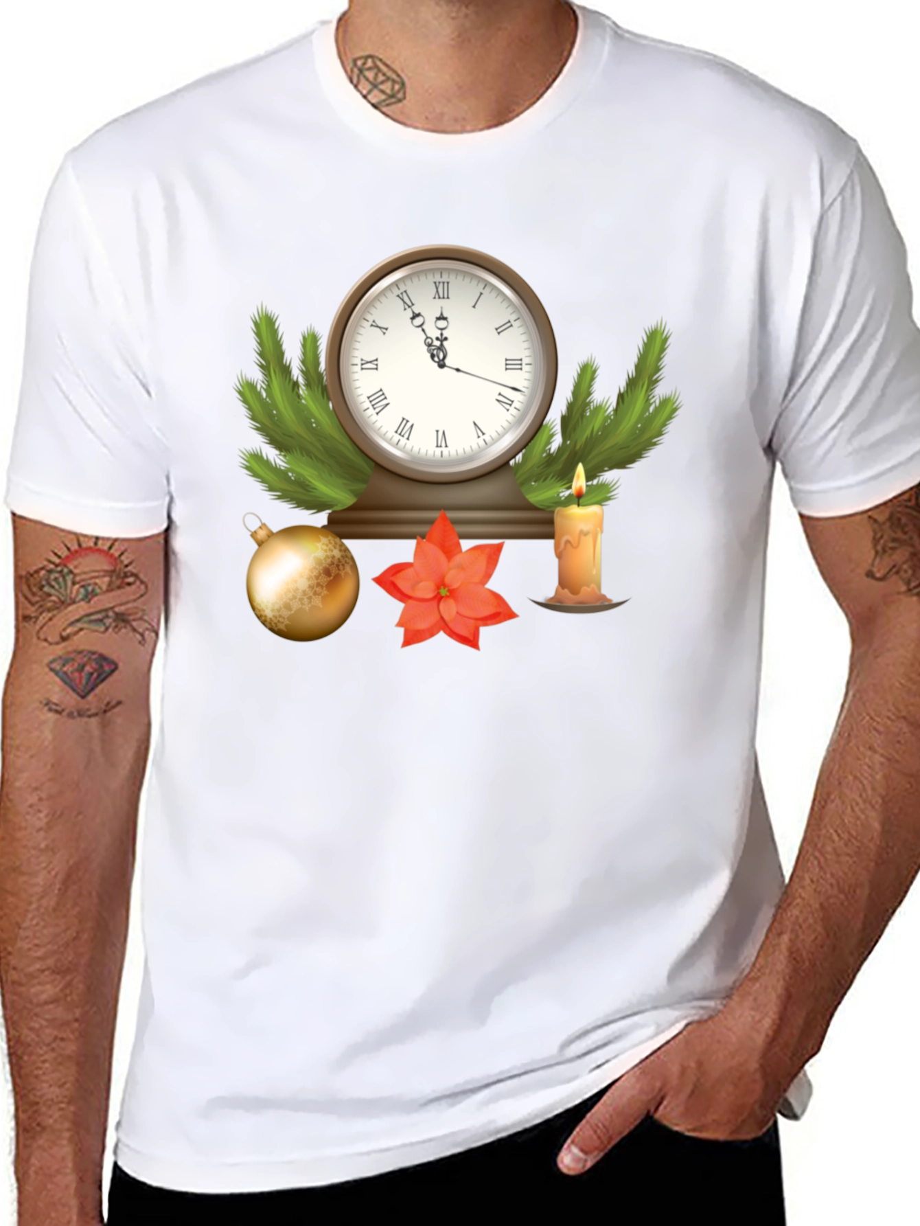 Festive Holiday Clock T-Shirt