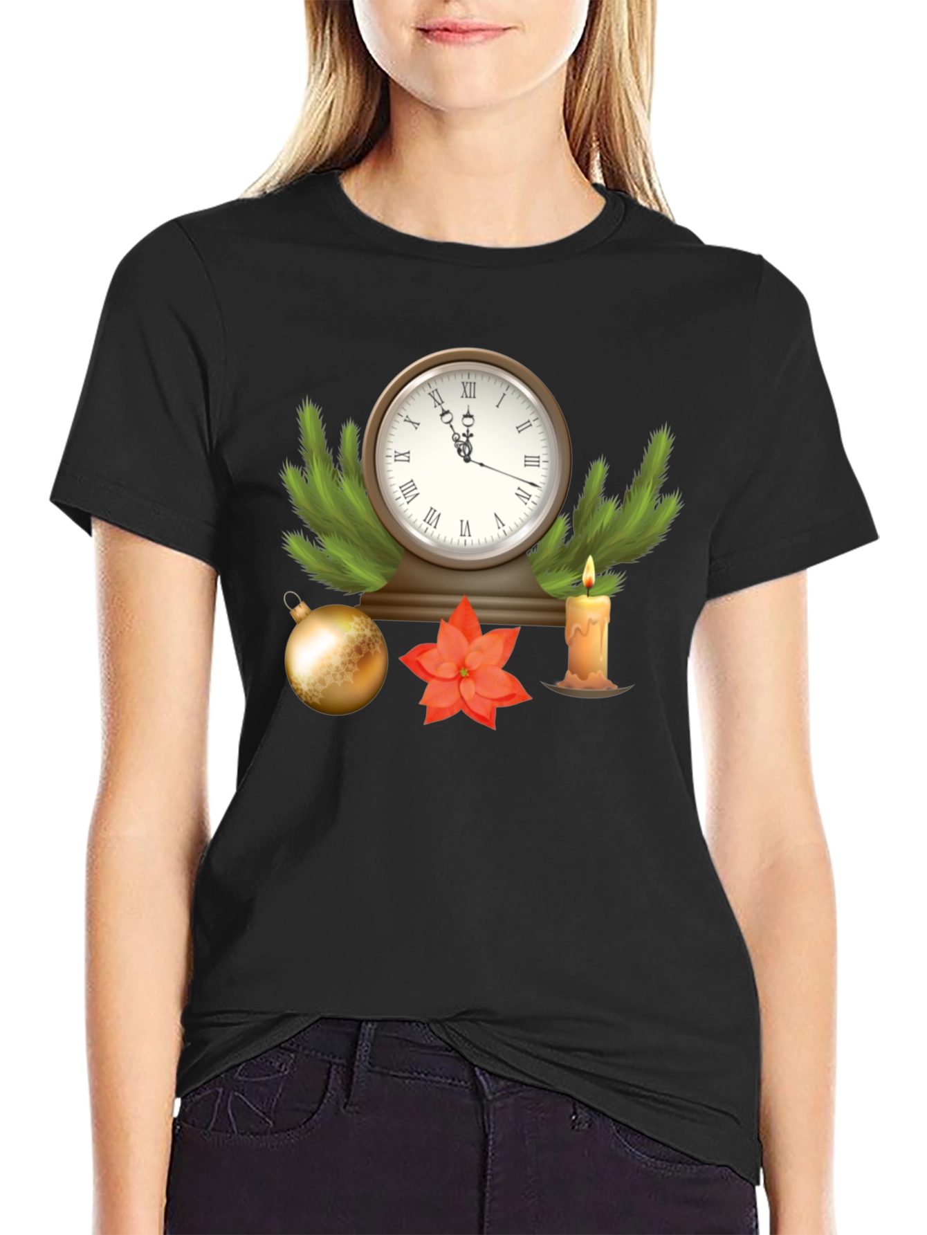 Festive Holiday Clock T-Shirt