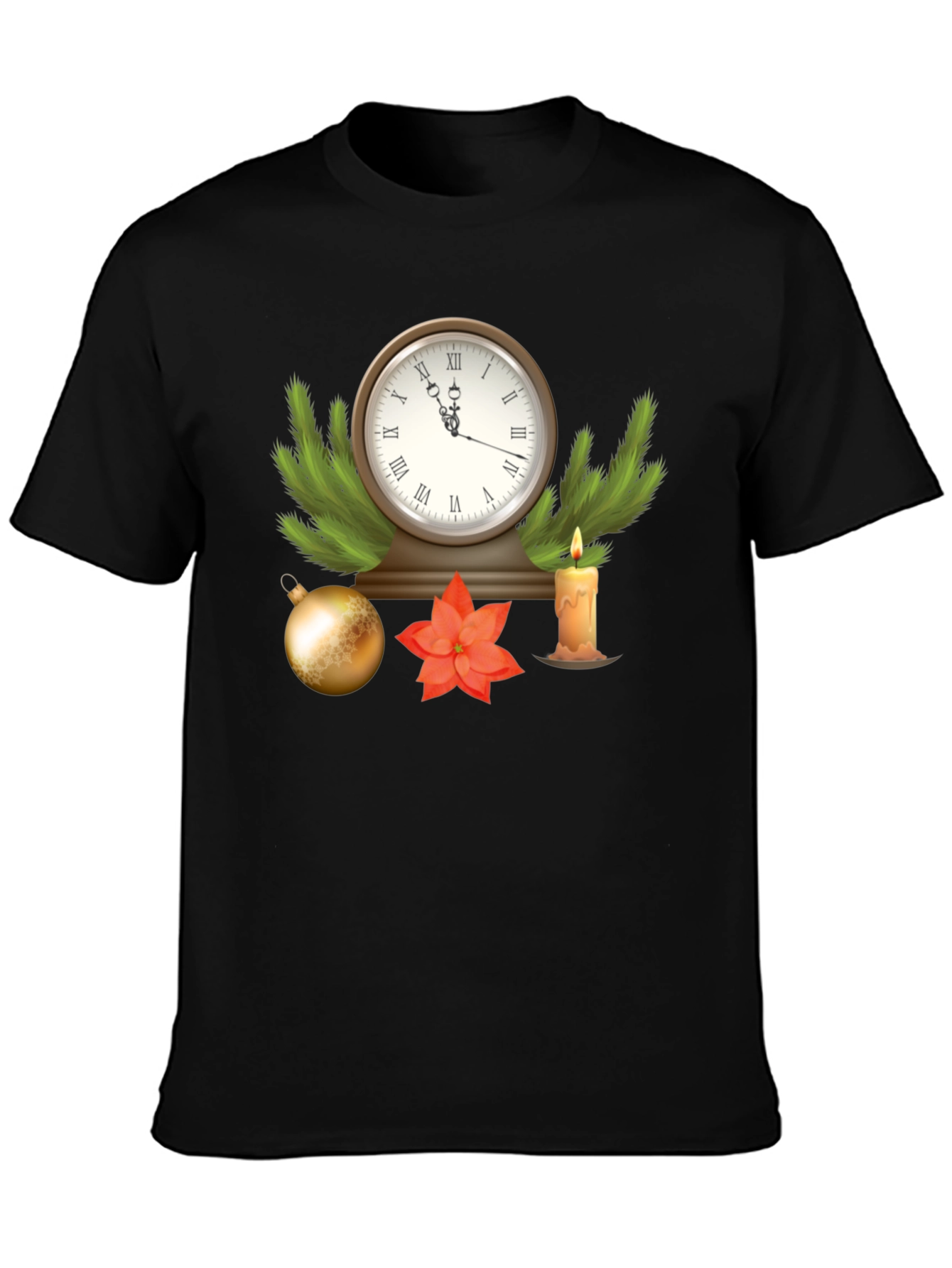 Festive Holiday Clock T-Shirt