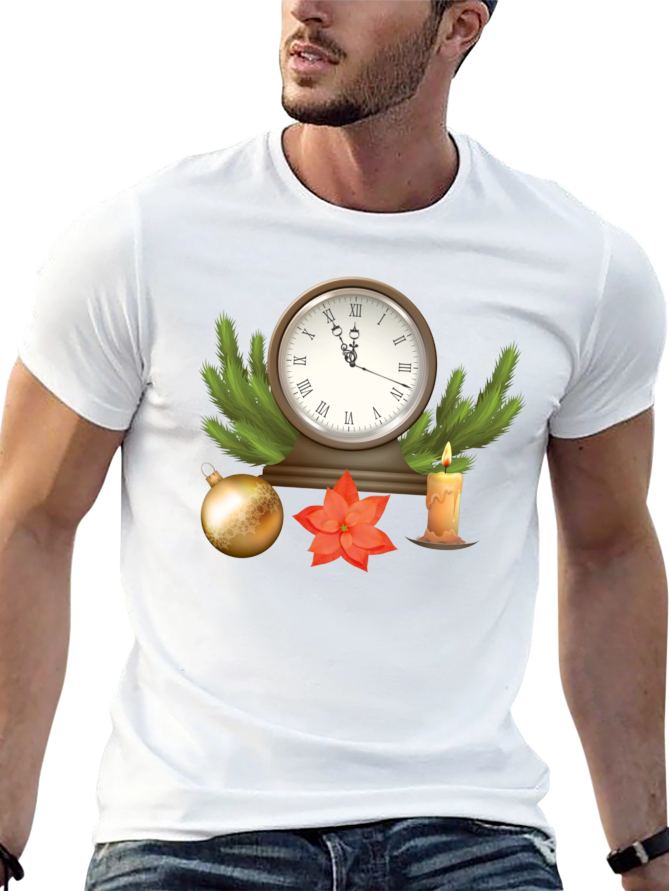 Festive Holiday Clock T-Shirt