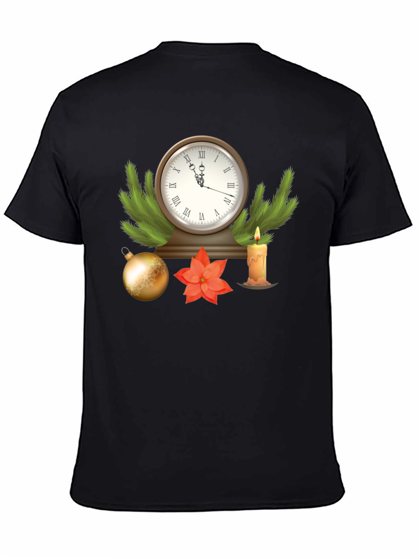 Festive Holiday Clock T-Shirt