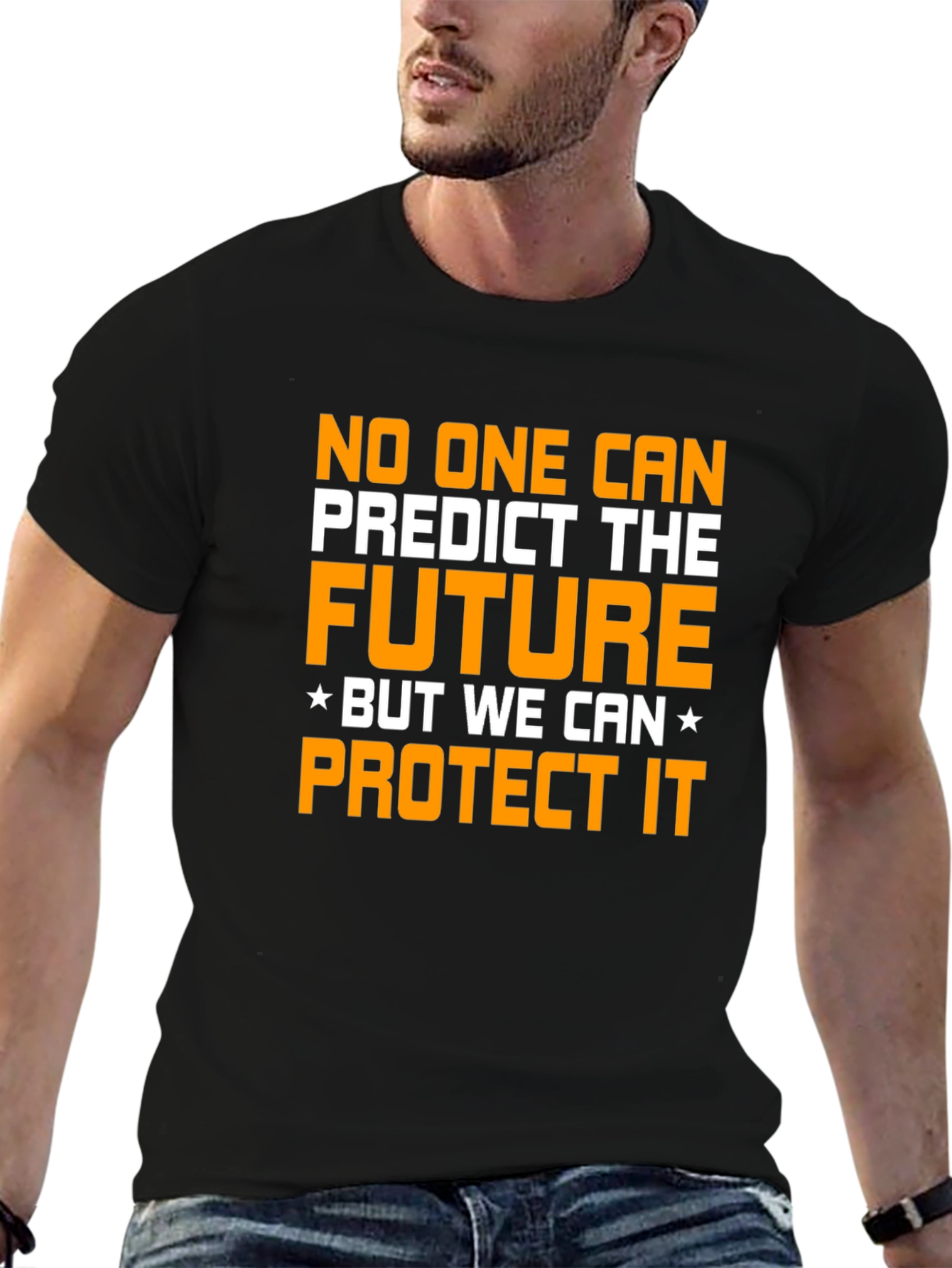 Future Protection Graphic Tee - Black Cotton
