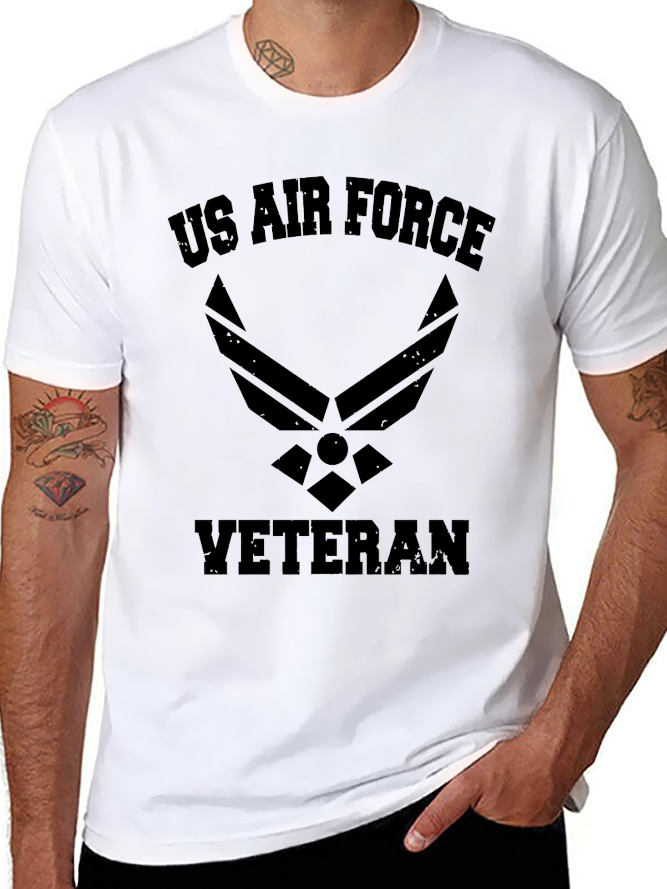 US Air Force Veteran Black T-Shirt