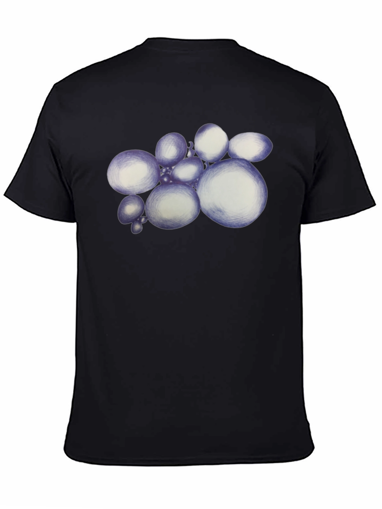 Abstract Spheres Graphic Black T-Shirt