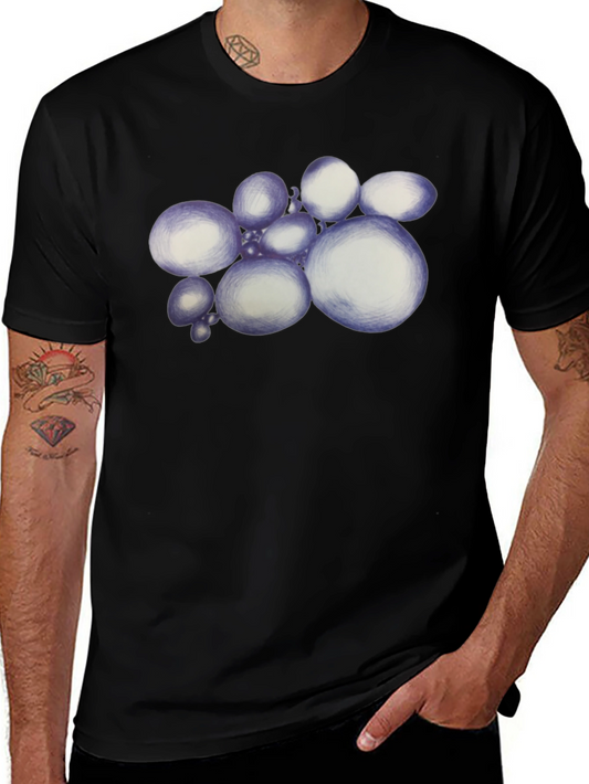 Abstract Spheres Graphic Black T-Shirt