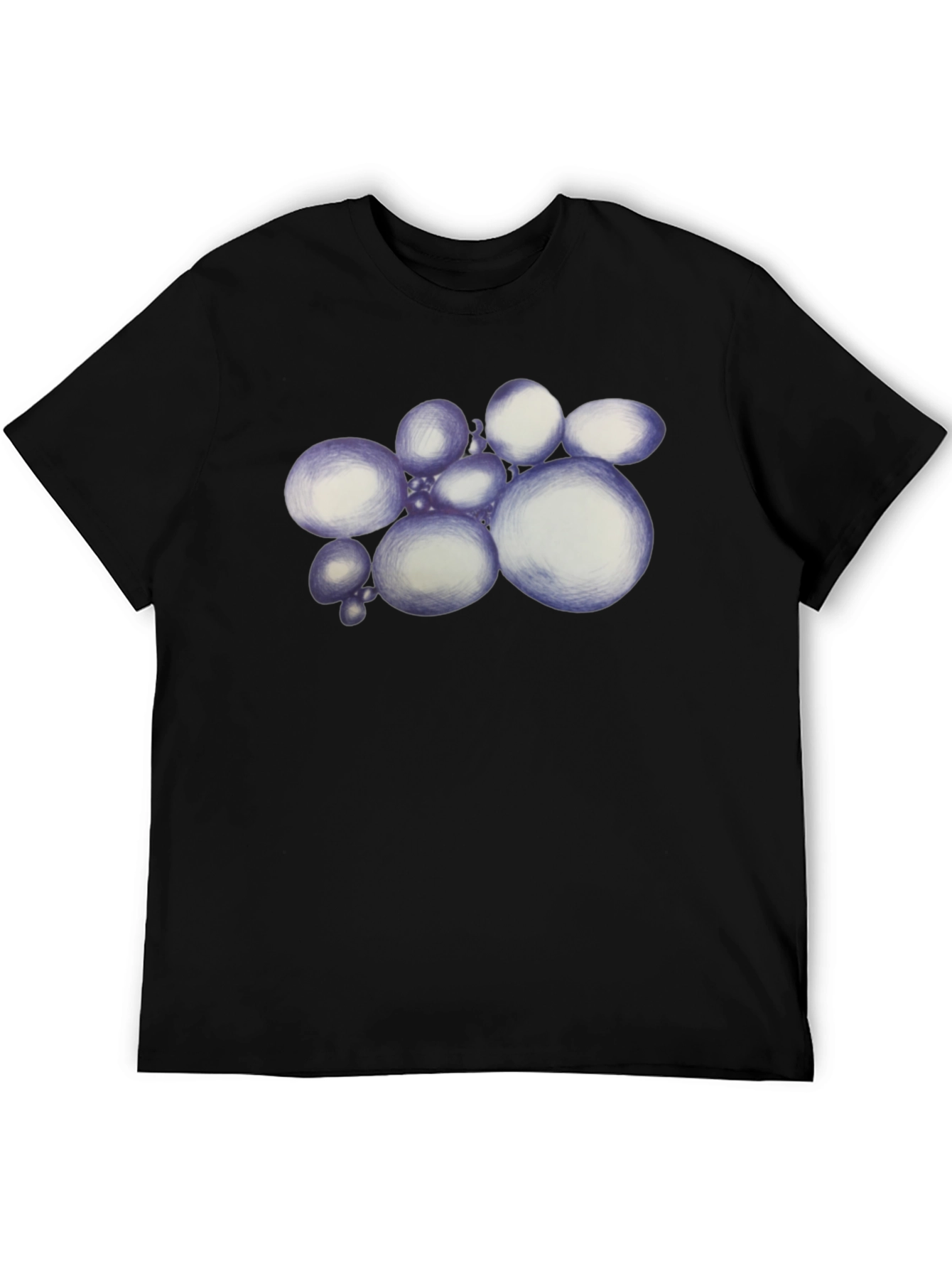 Abstract Spheres Graphic Black T-Shirt