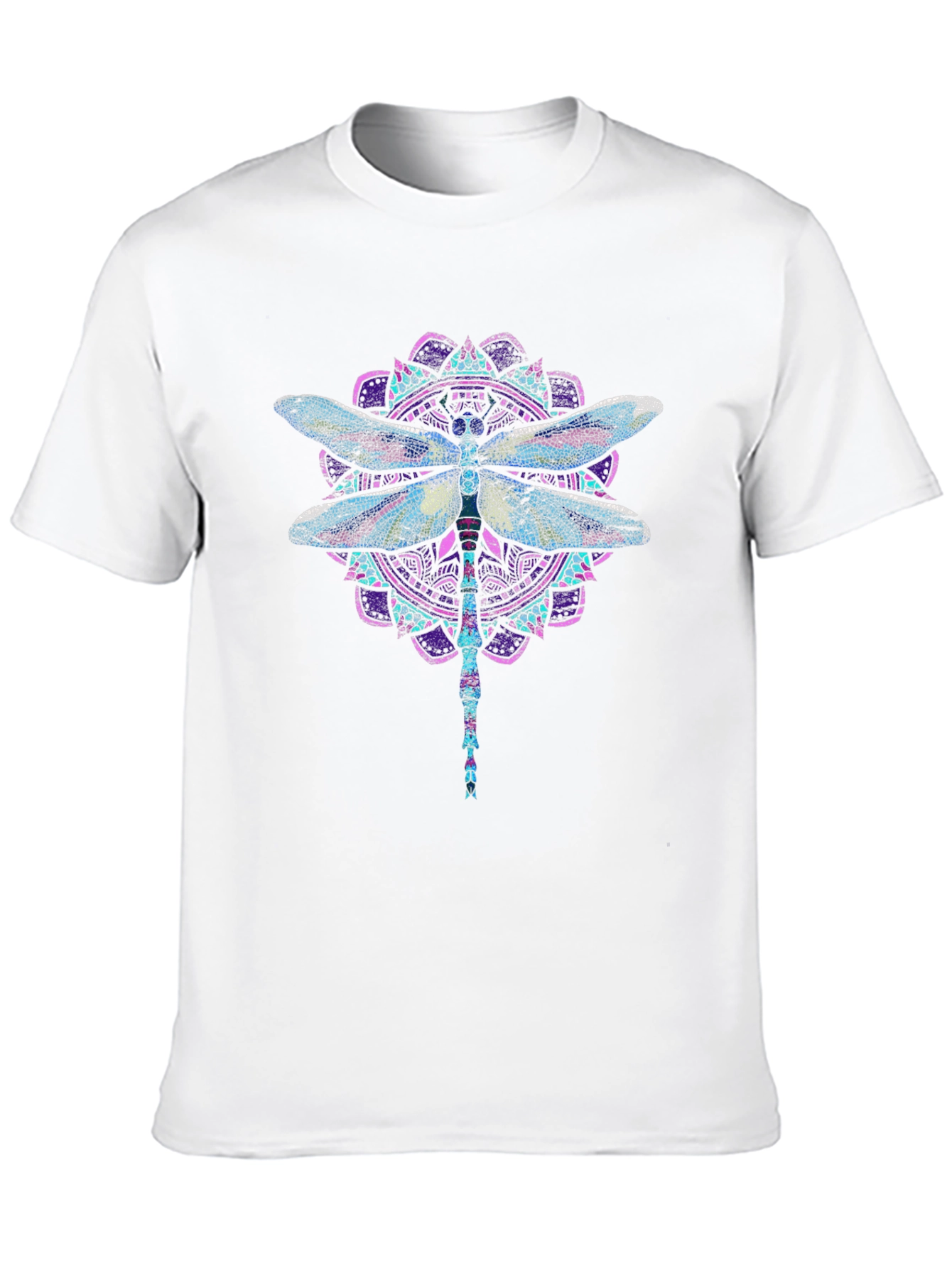 Dragonfly Mandala Graphic T-Shirt - Stylish Black Tee