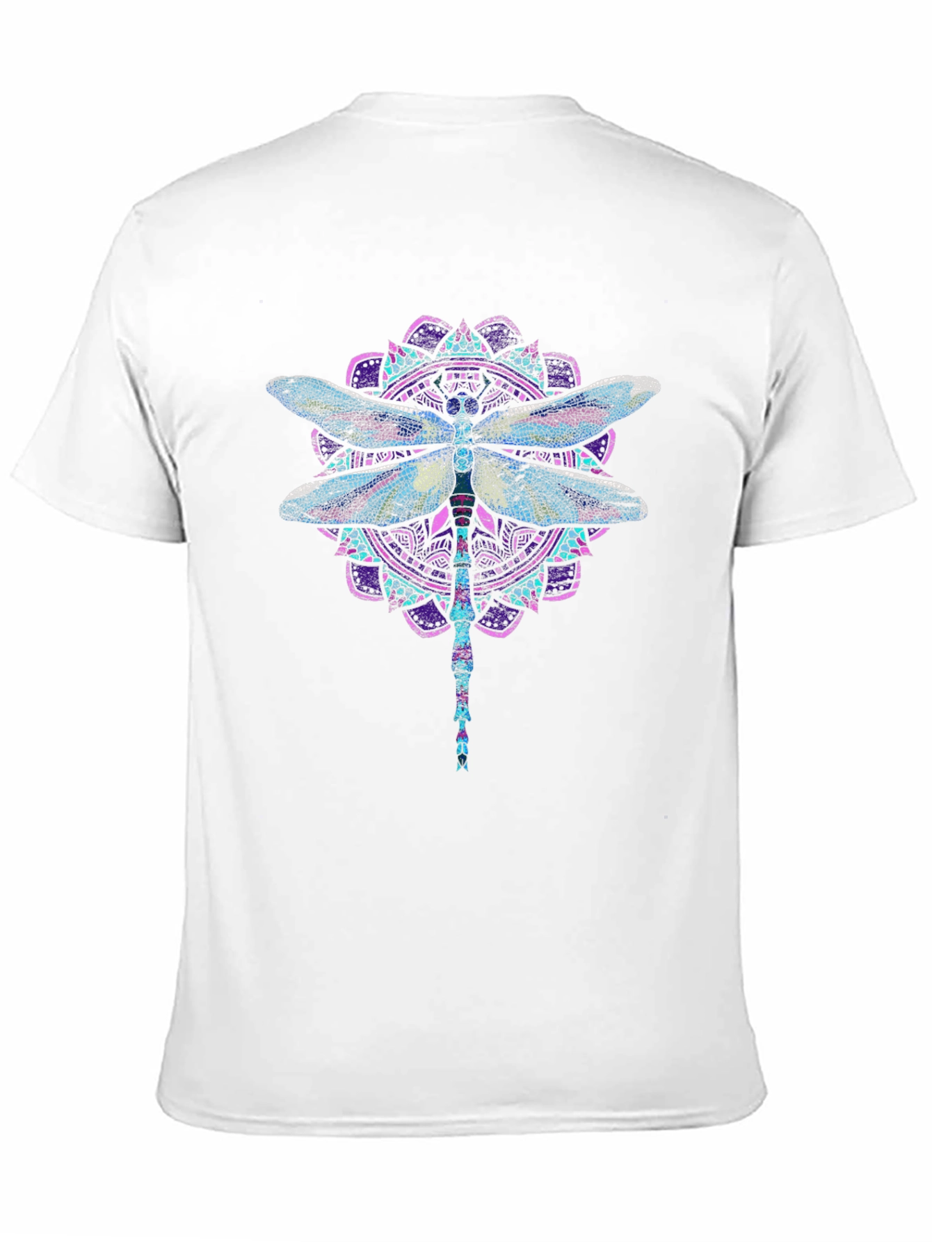 Dragonfly Mandala Graphic T-Shirt - Stylish Black Tee