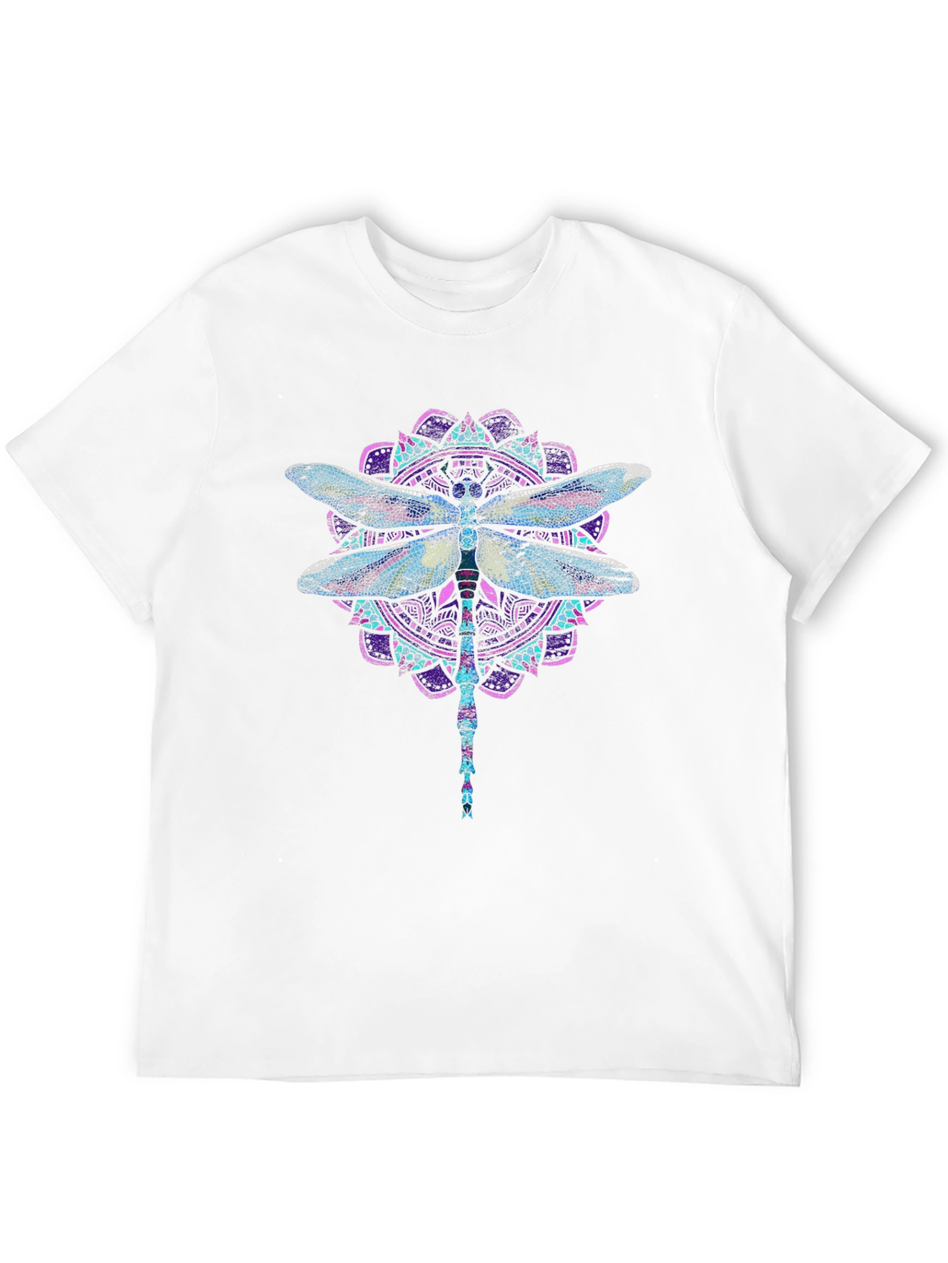 Dragonfly Mandala Graphic T-Shirt - Stylish Black Tee