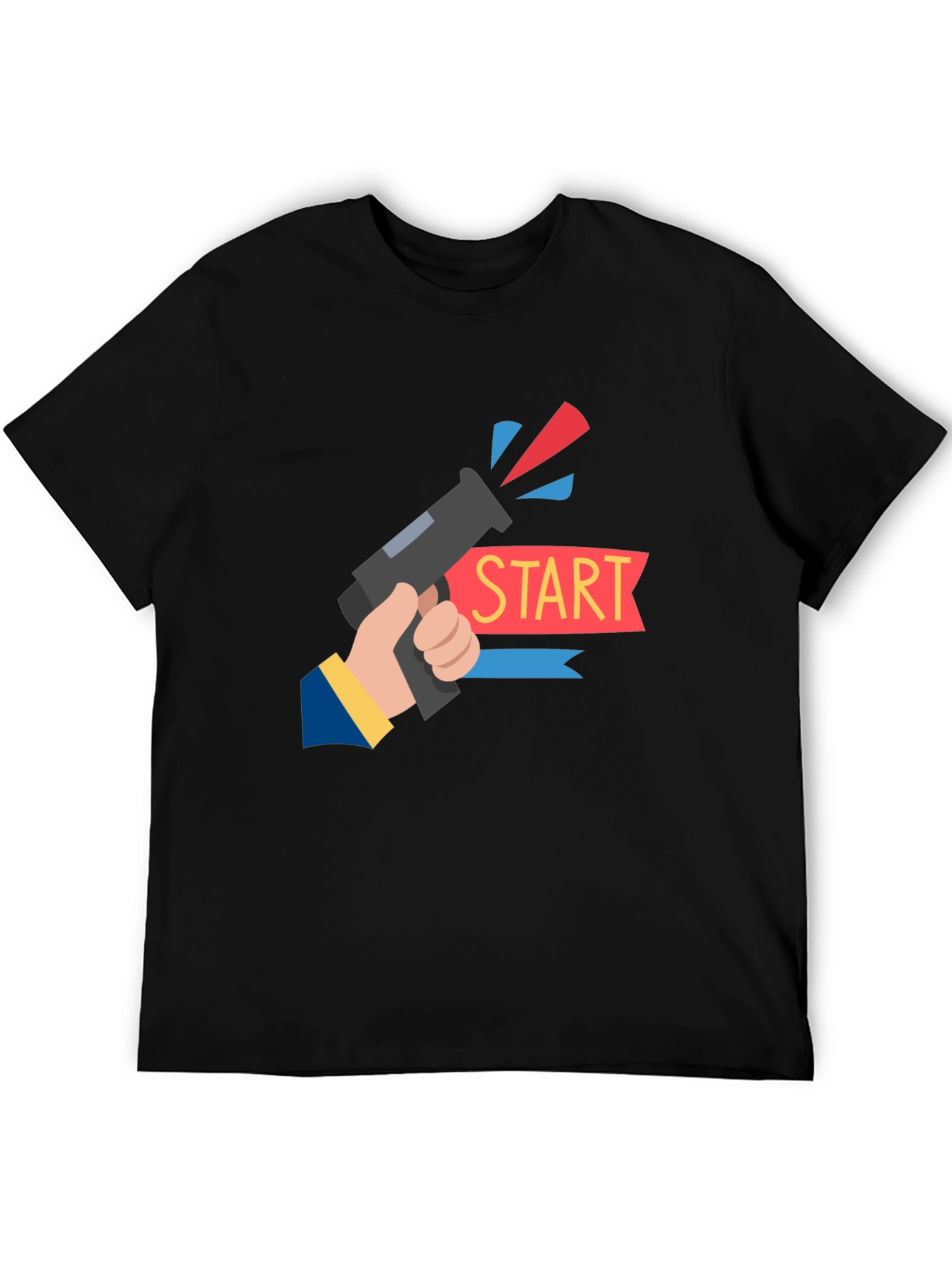 Start Gun Graphic T-Shirt - Black