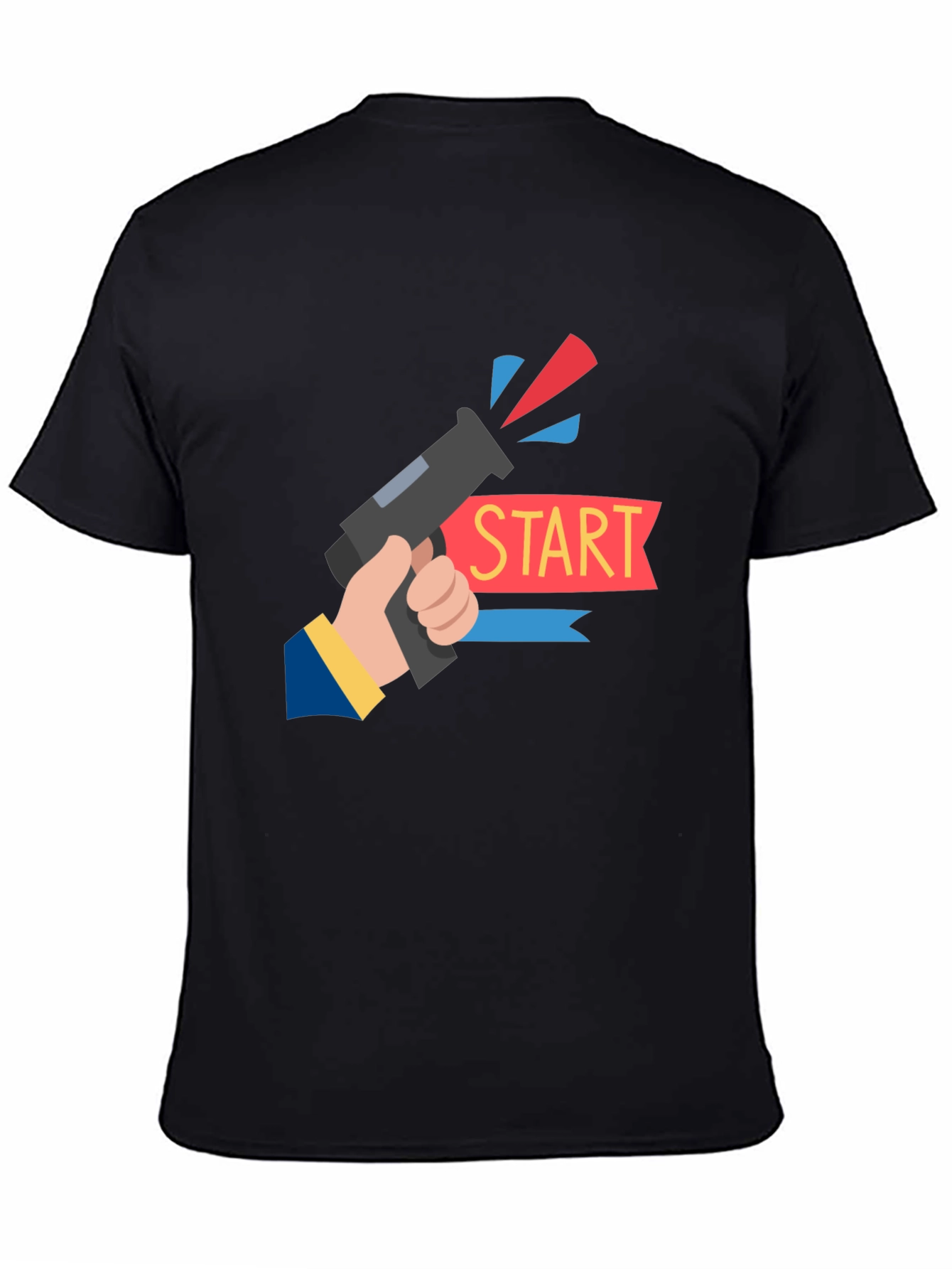Start Gun Graphic T-Shirt - Black