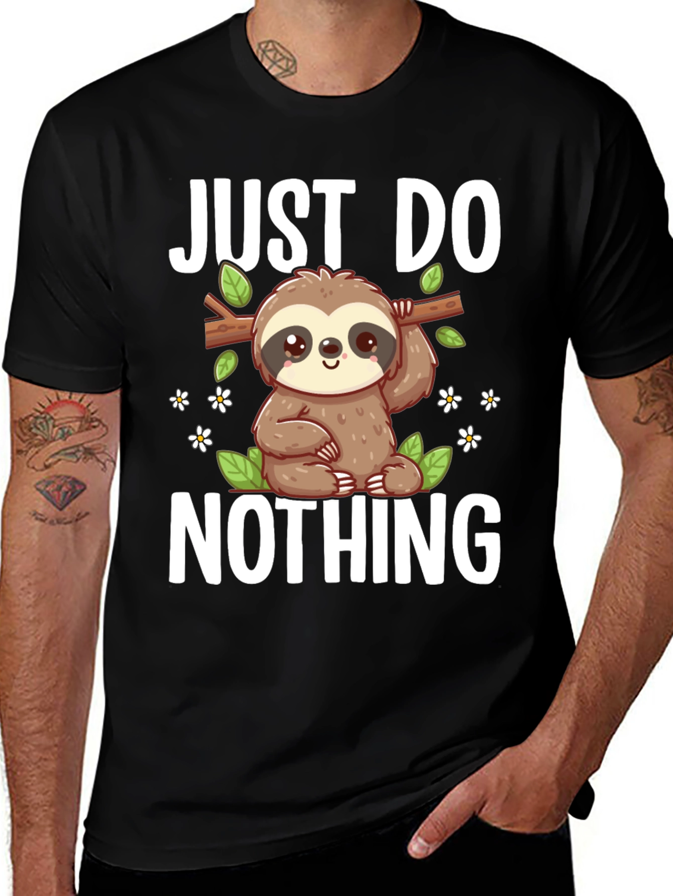 Just Do Nothing Sloth Graphic Tee